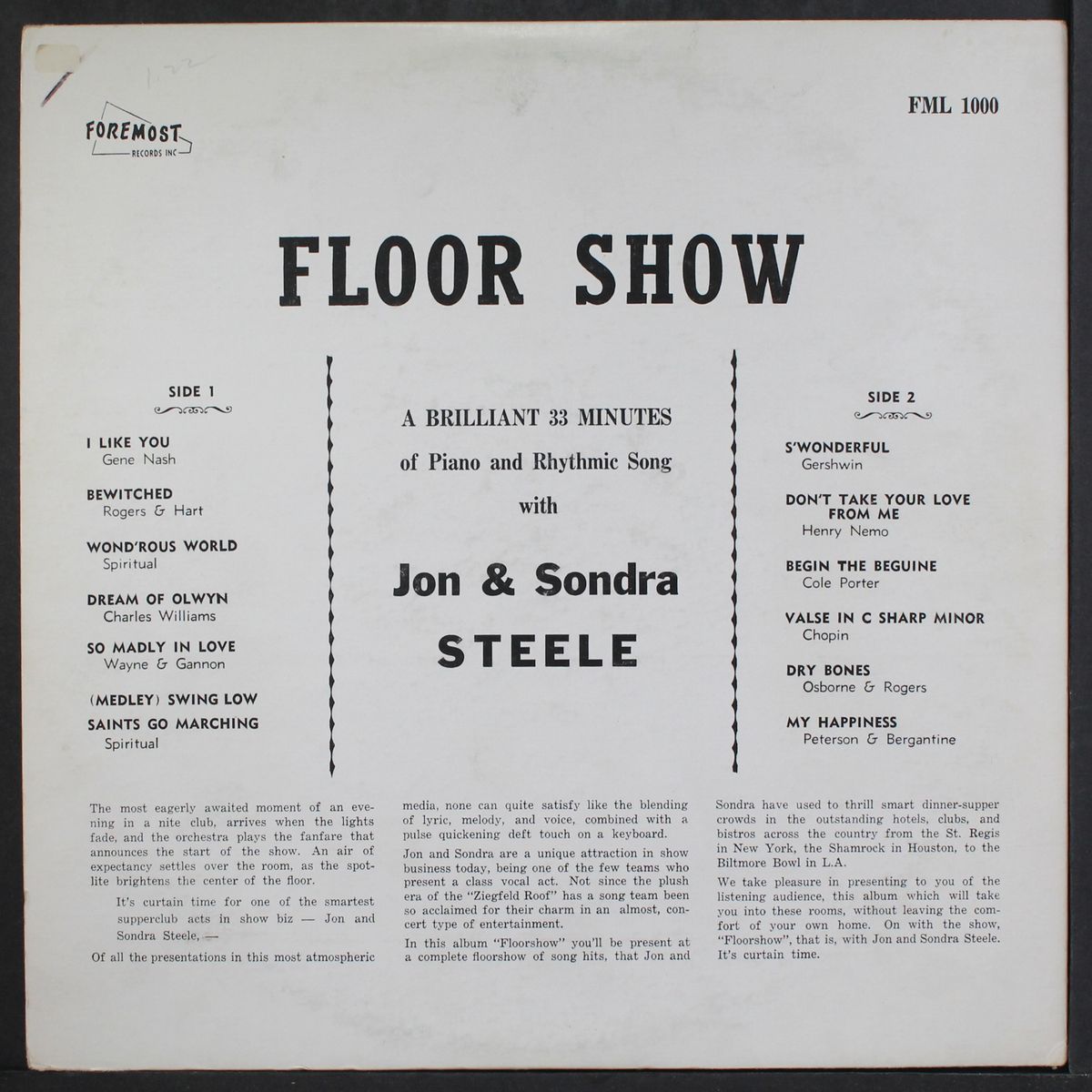 floor show by JON & SONDRA STEELE