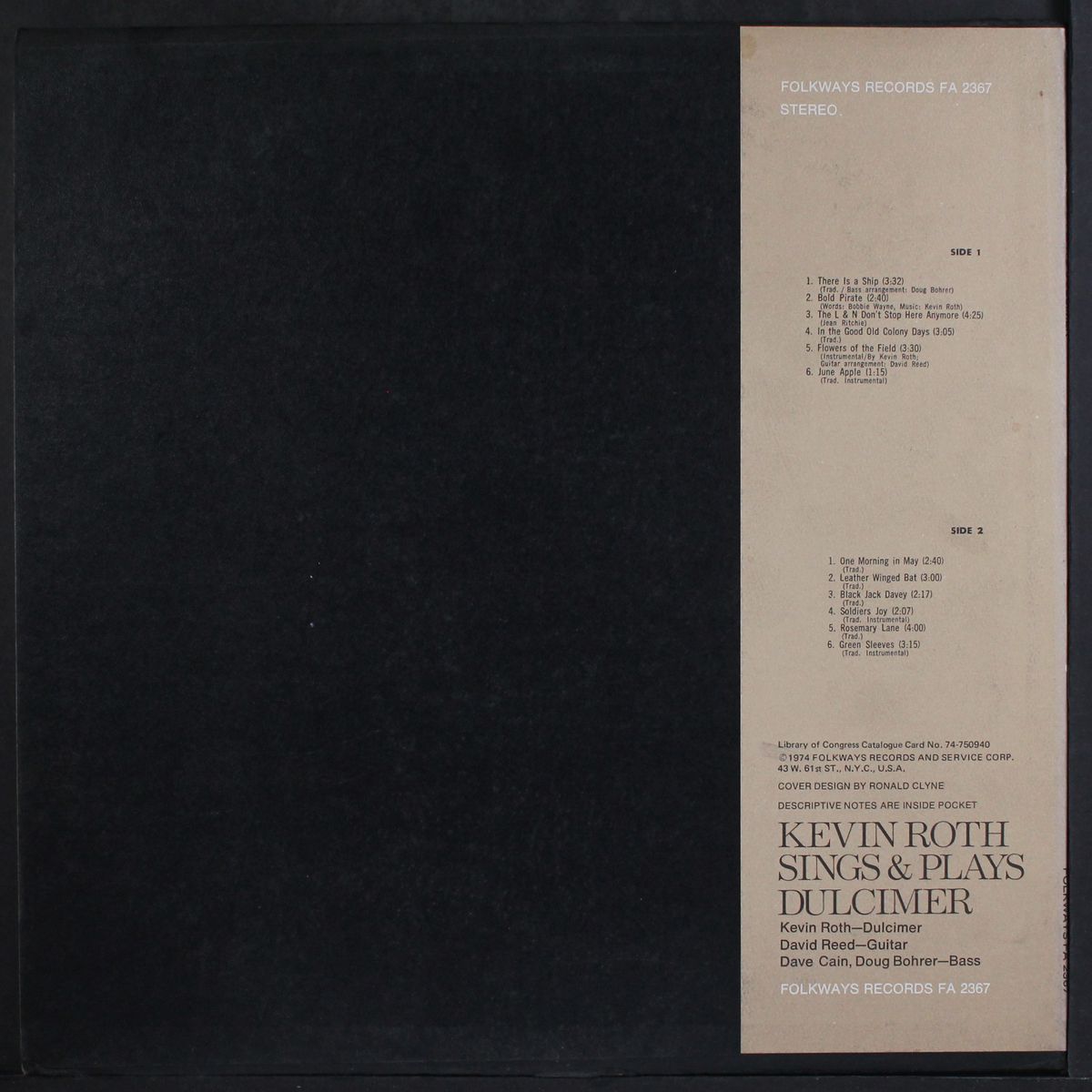 sings & plays dulcimer by KEVIN ROTH