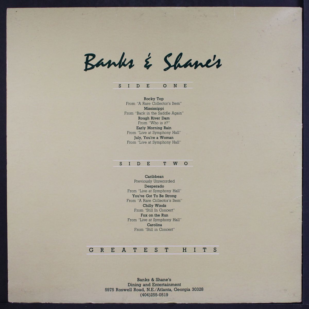 greatest hits by BANKS & SHANE