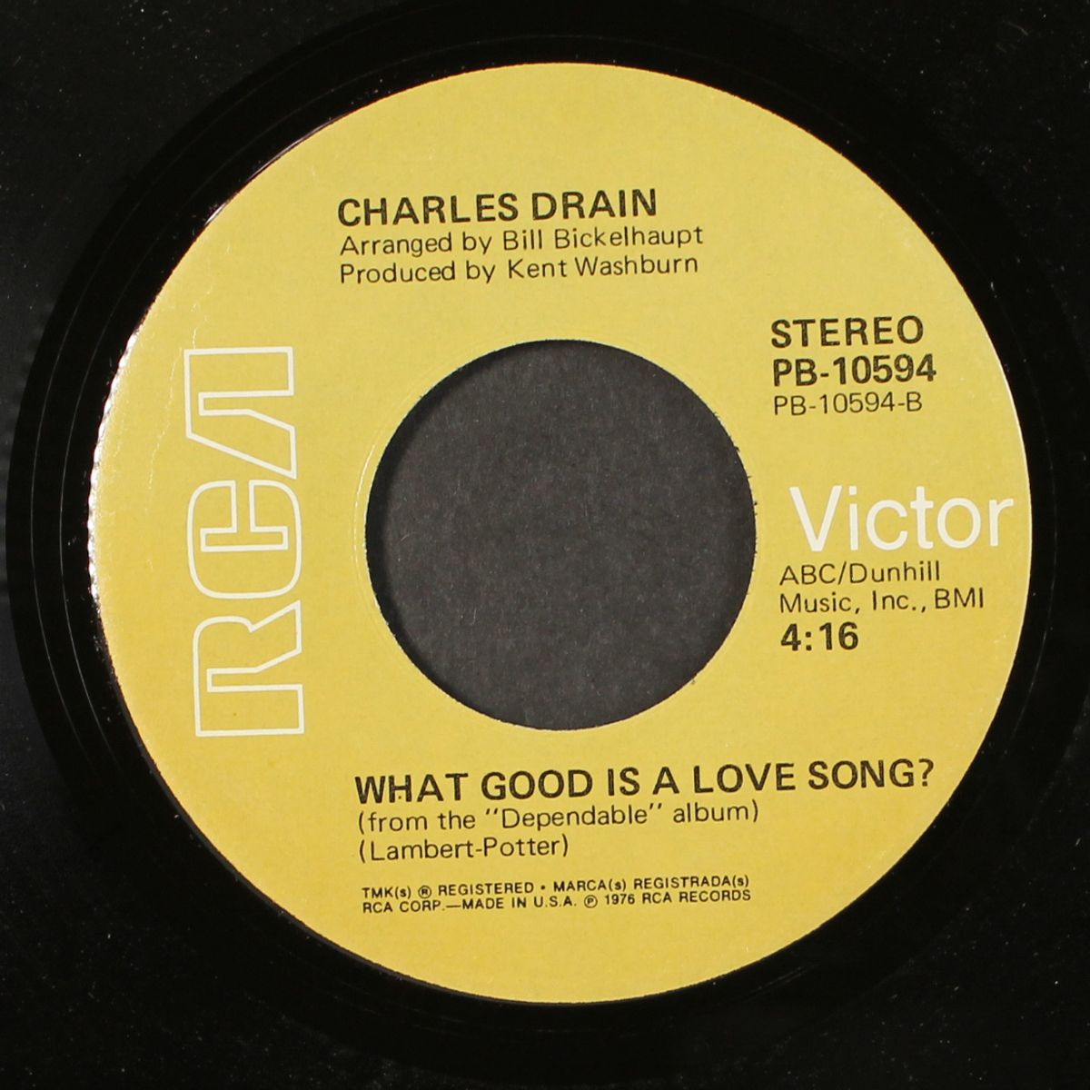 i'm gonna stay / what good is a love song by CHARLES DRAIN