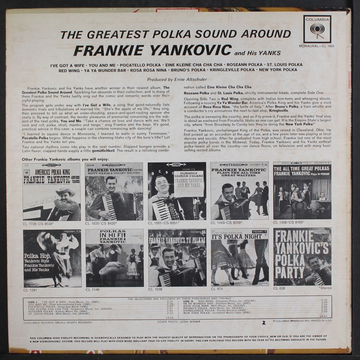 the greatest polka sound around by FRANKIE YANKOVIC