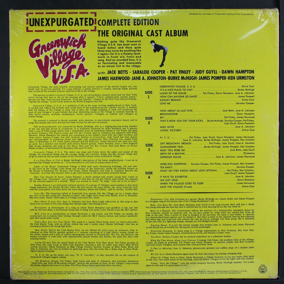 greenwich village, u.s.a. by ORIGINAL CAST