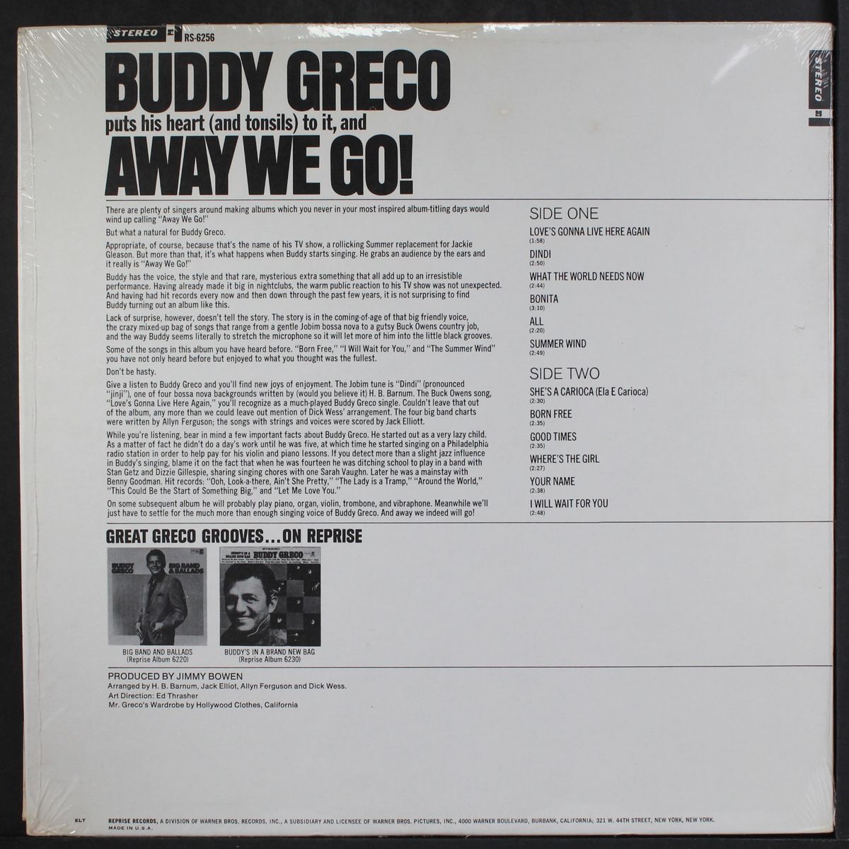 away we go! by BUDDY GRECO