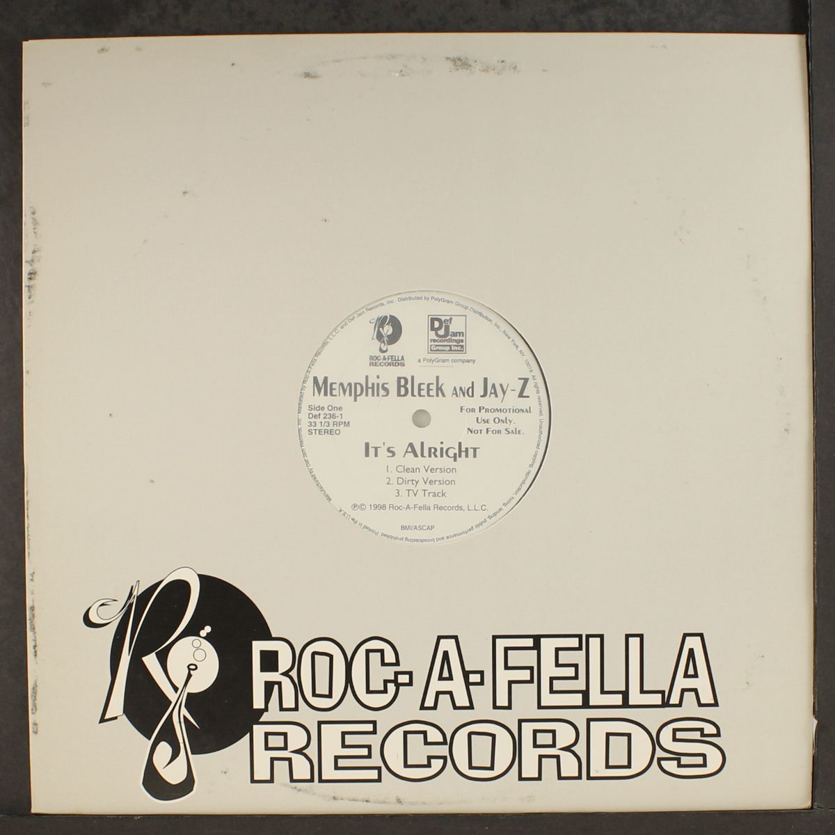it's alright / the doe ( diamonds in da ruff) by MEMPHIS BLEEK FEAT. JAY-Z