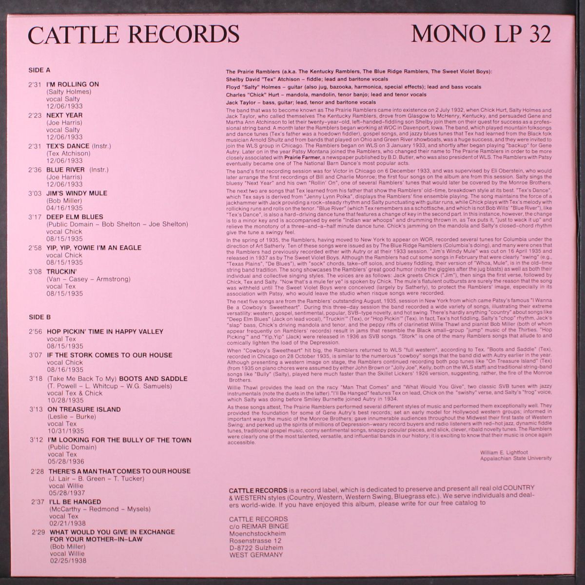 tex's dance by PRAIRIE RAMBLERS