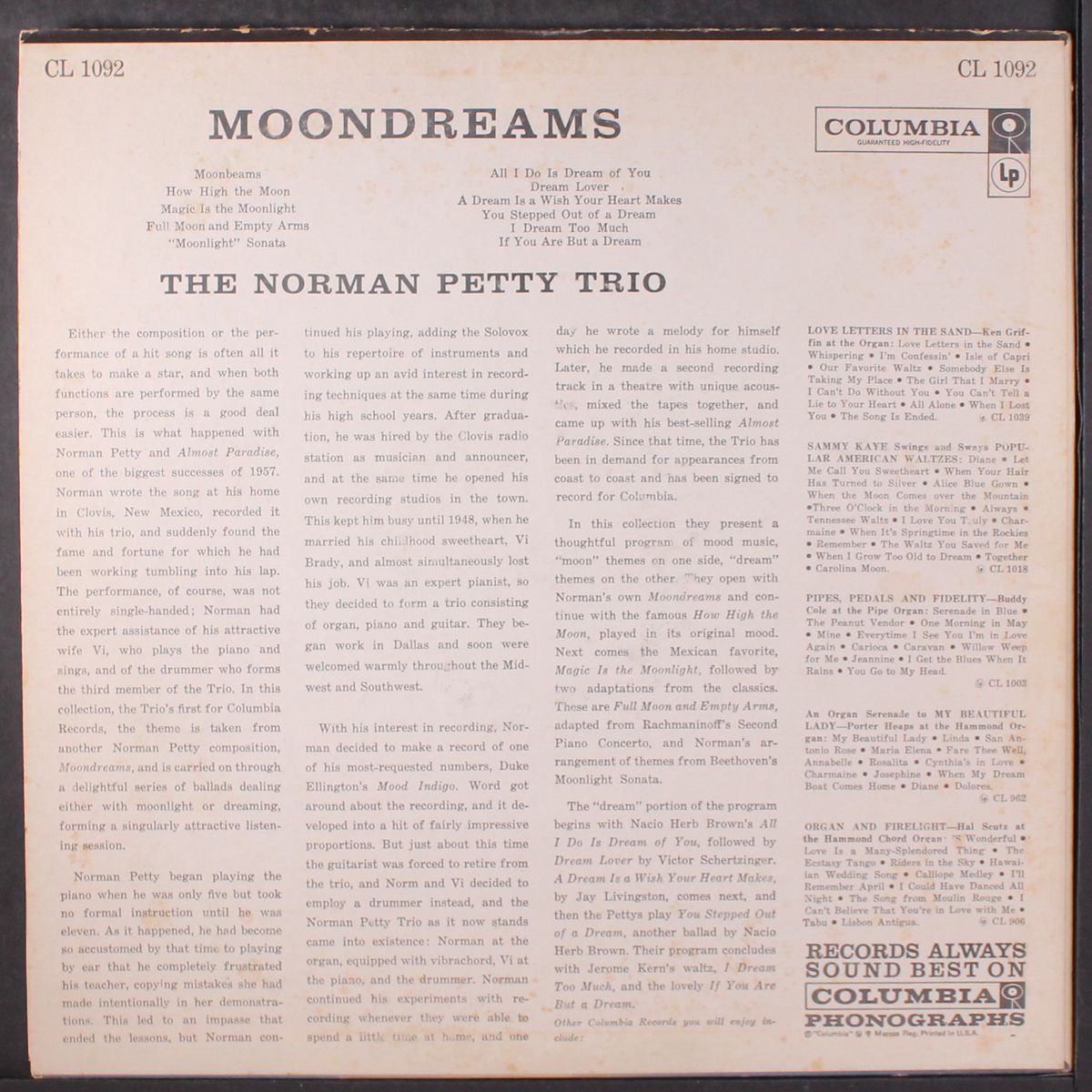 moondreams by NORMAN PETTY TRIO