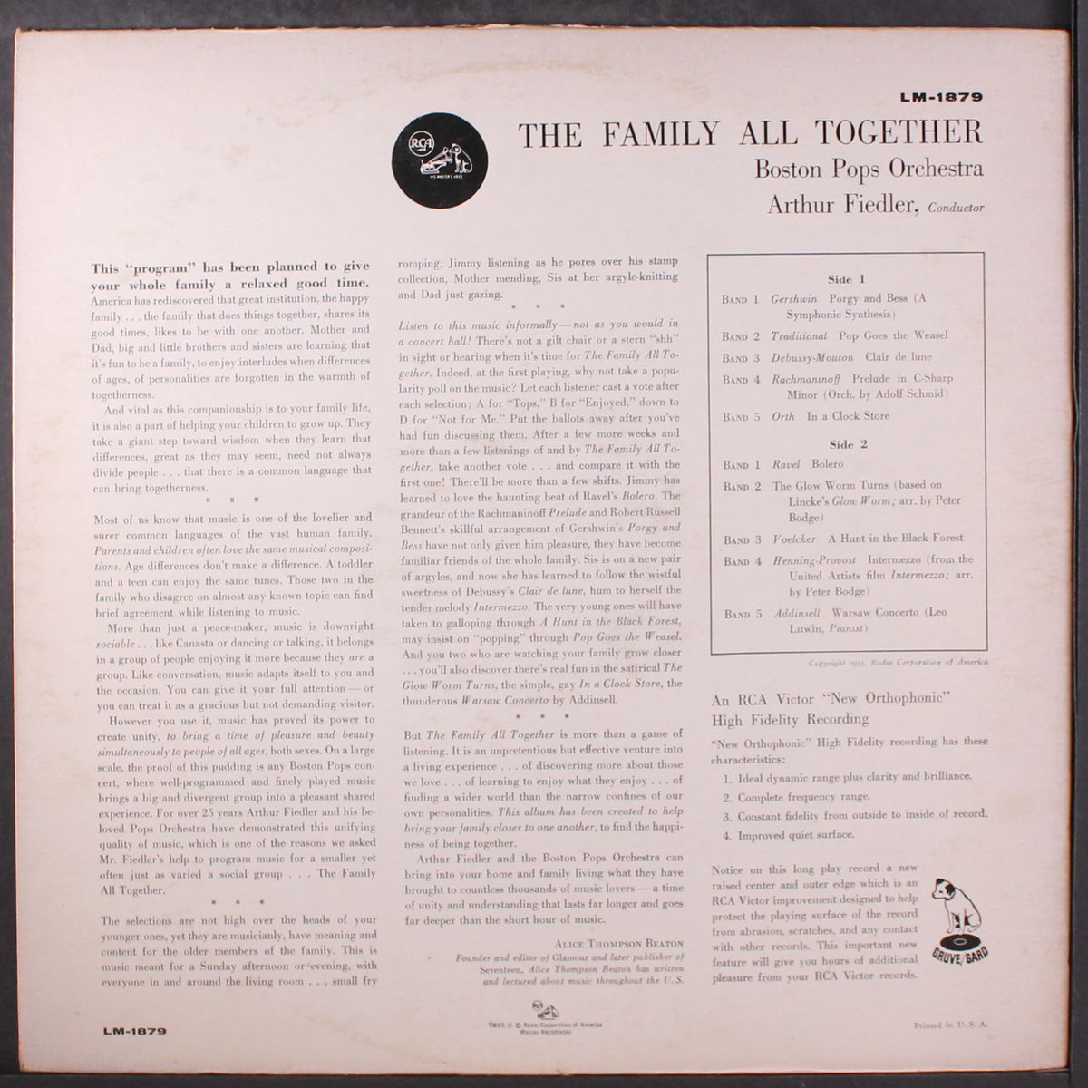 the family all together by ARTHUR FIEDLER & BOSTON POPS