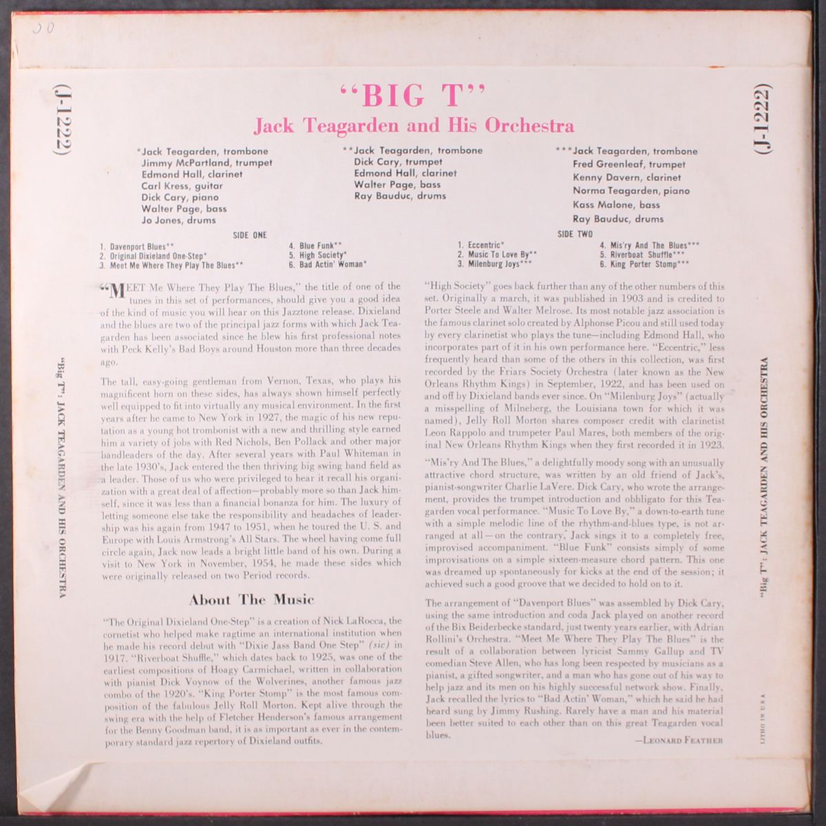big t by JACK TEAGARDEN