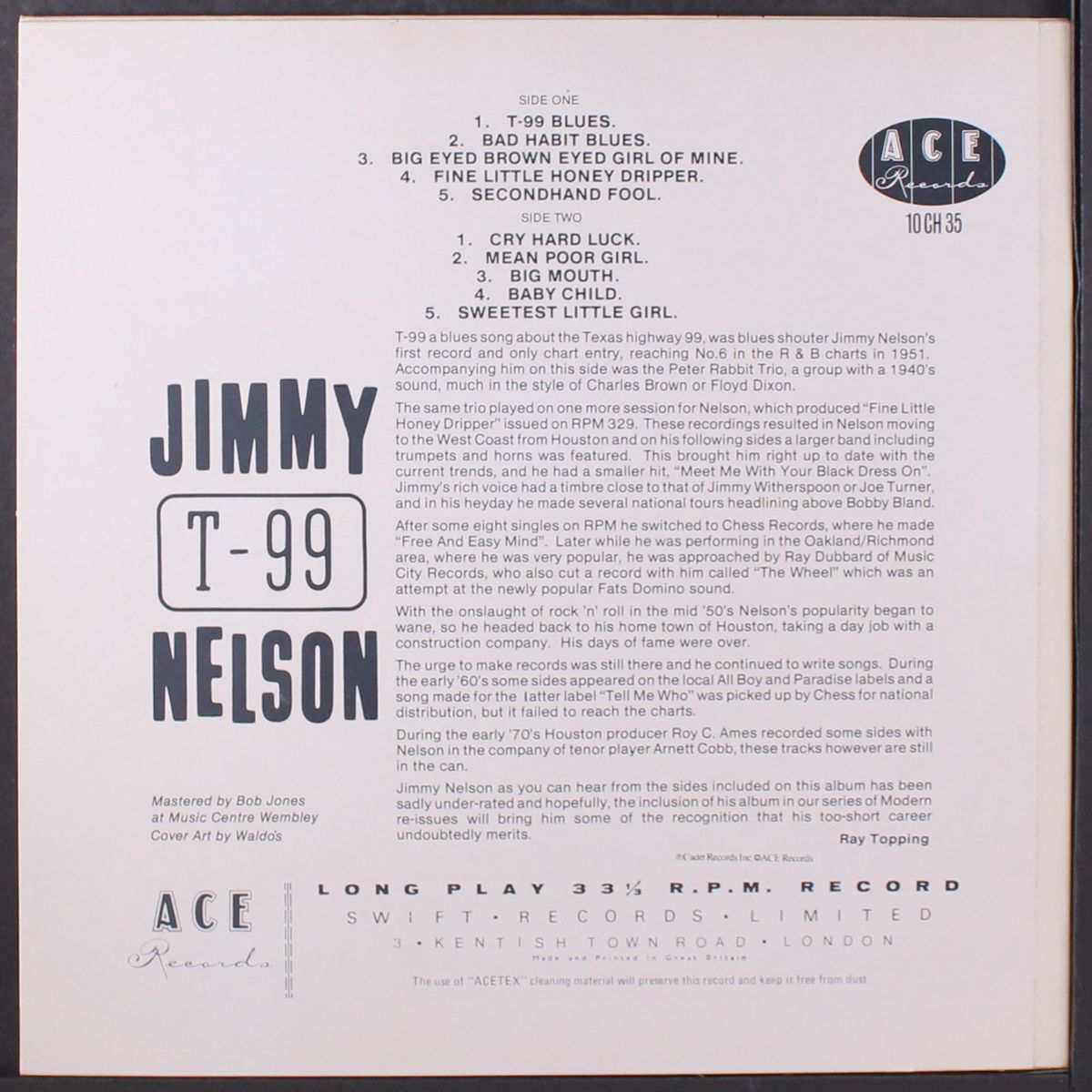 t-99 by JIMMY 'T-99' NELSON