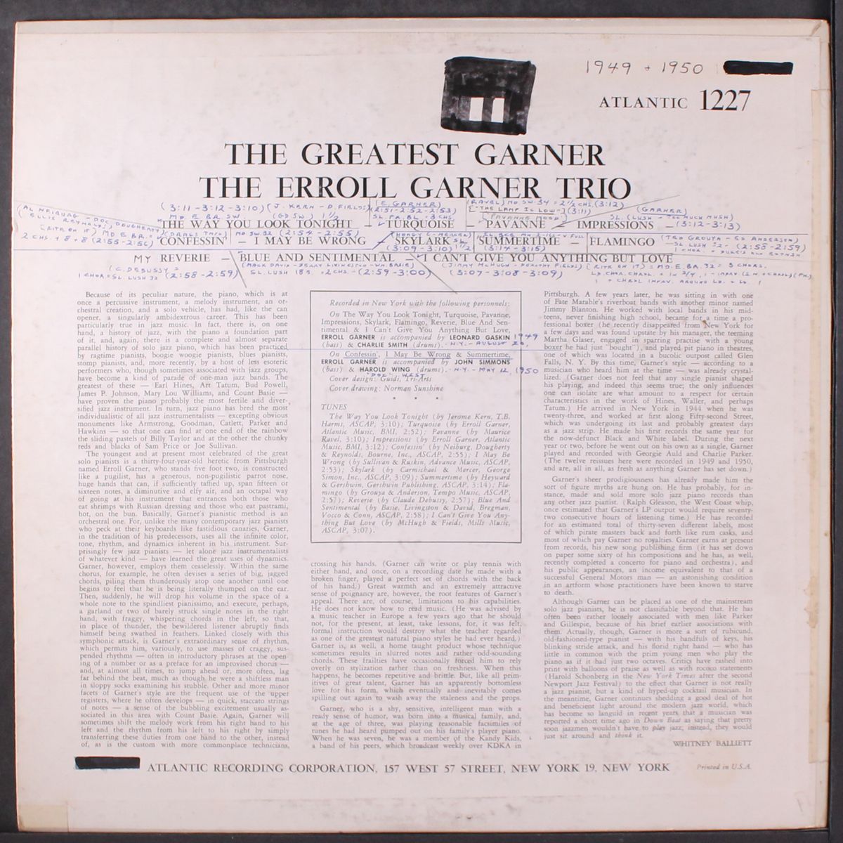 the greatest garner by ERROLL GARNER TRIO