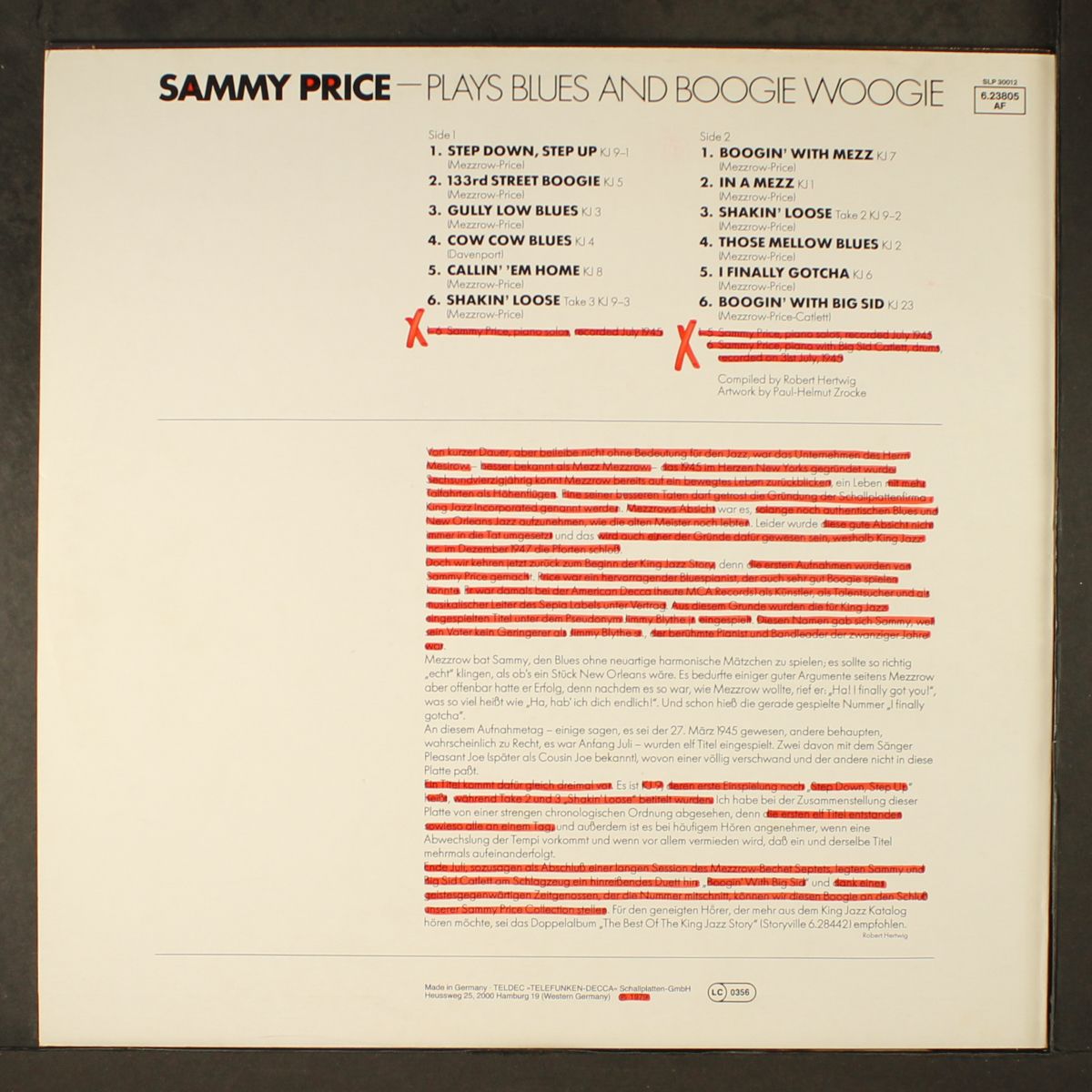 plays blues and boogie woogie by SAMMY PRICE