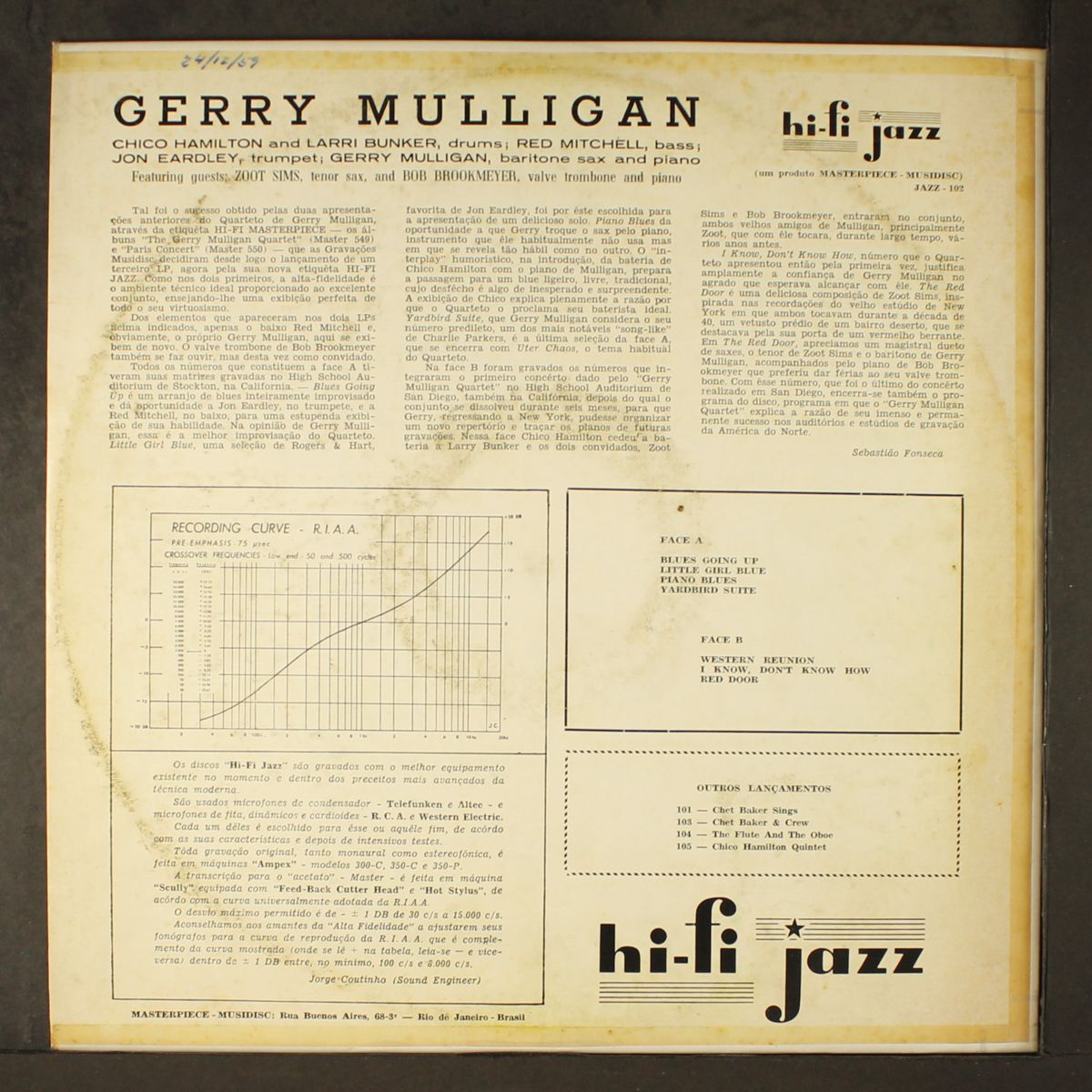 california concerts by GERRY MULLIGAN