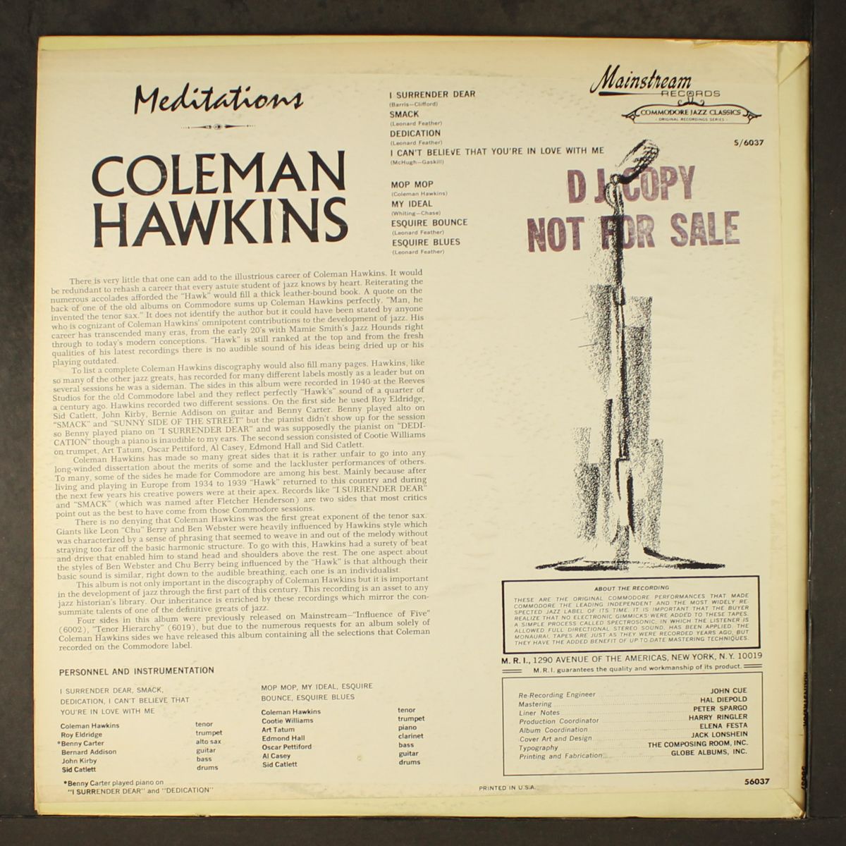 meditations by COLEMAN HAWKINS