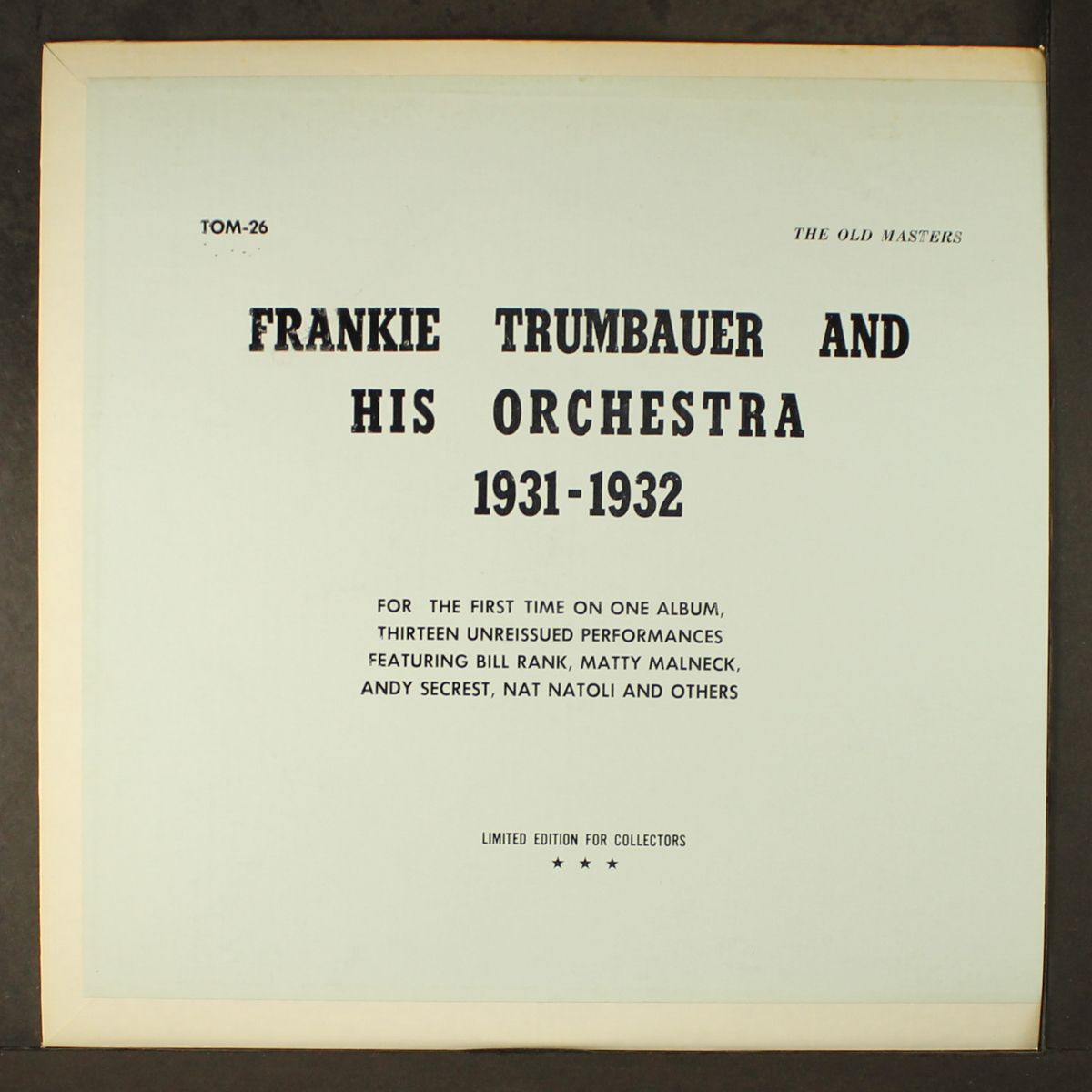 1931-1932 by FRANK TRUMBAUER
