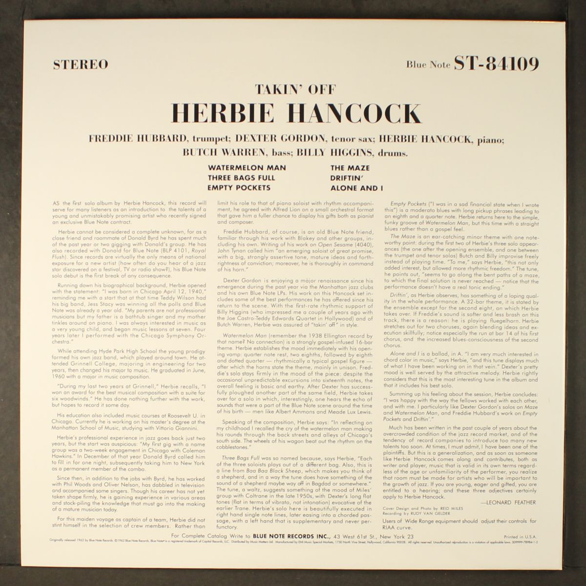 takin' off by HERBIE HANCOCK