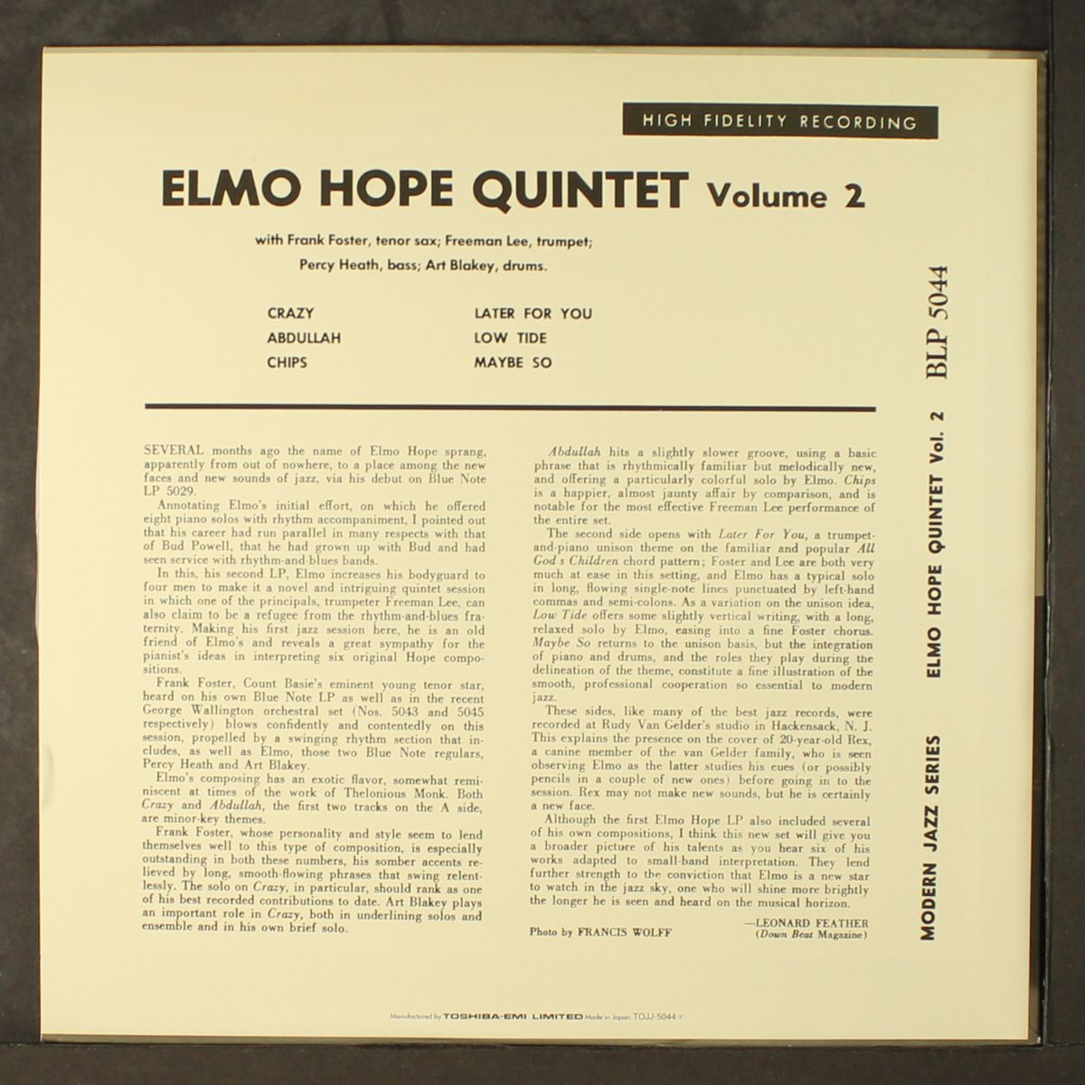 volume 2 by ELMO HOPE
