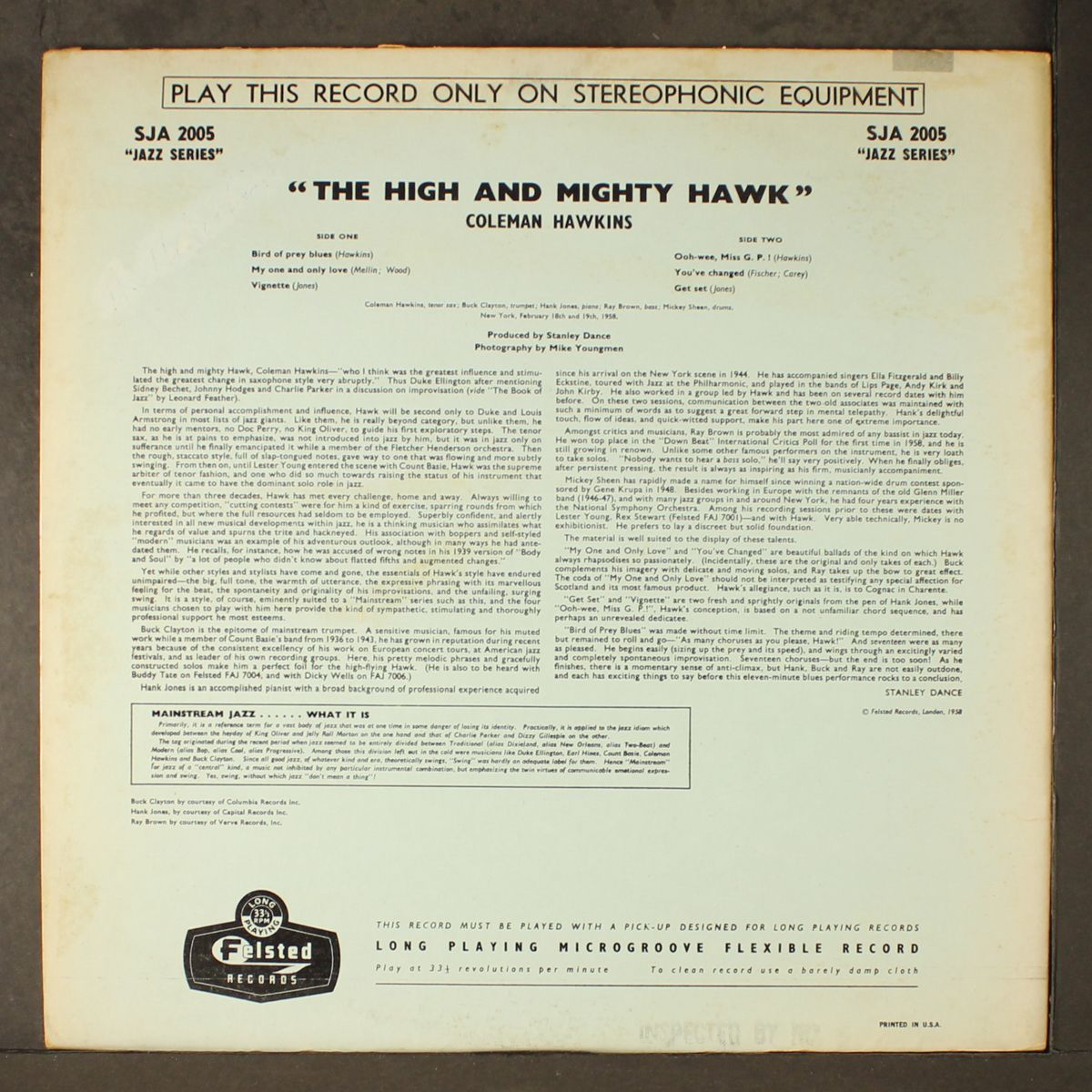 the high and mighty hawk by COLEMAN HAWKINS