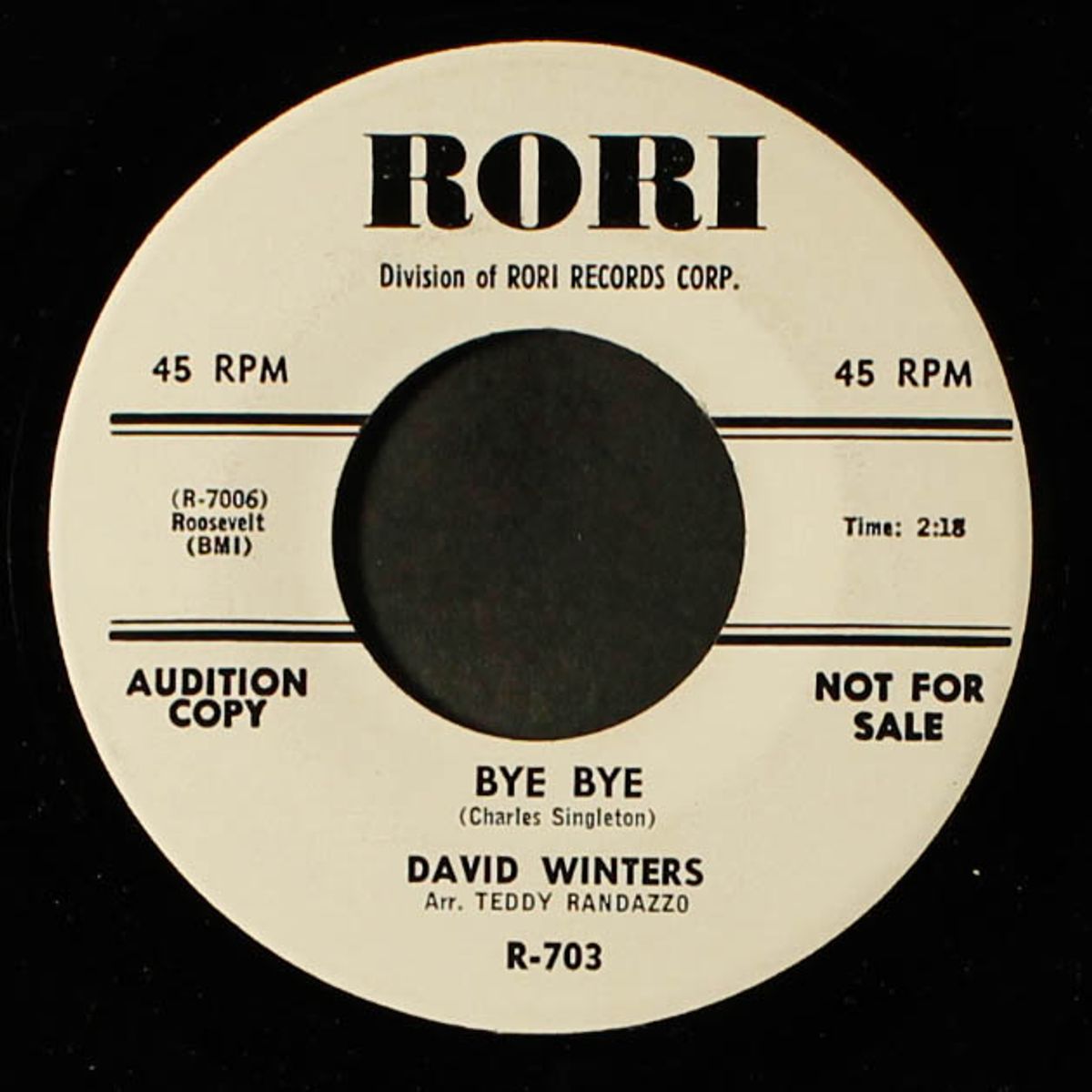 dori anne / bye bye by DAVID WINTERS