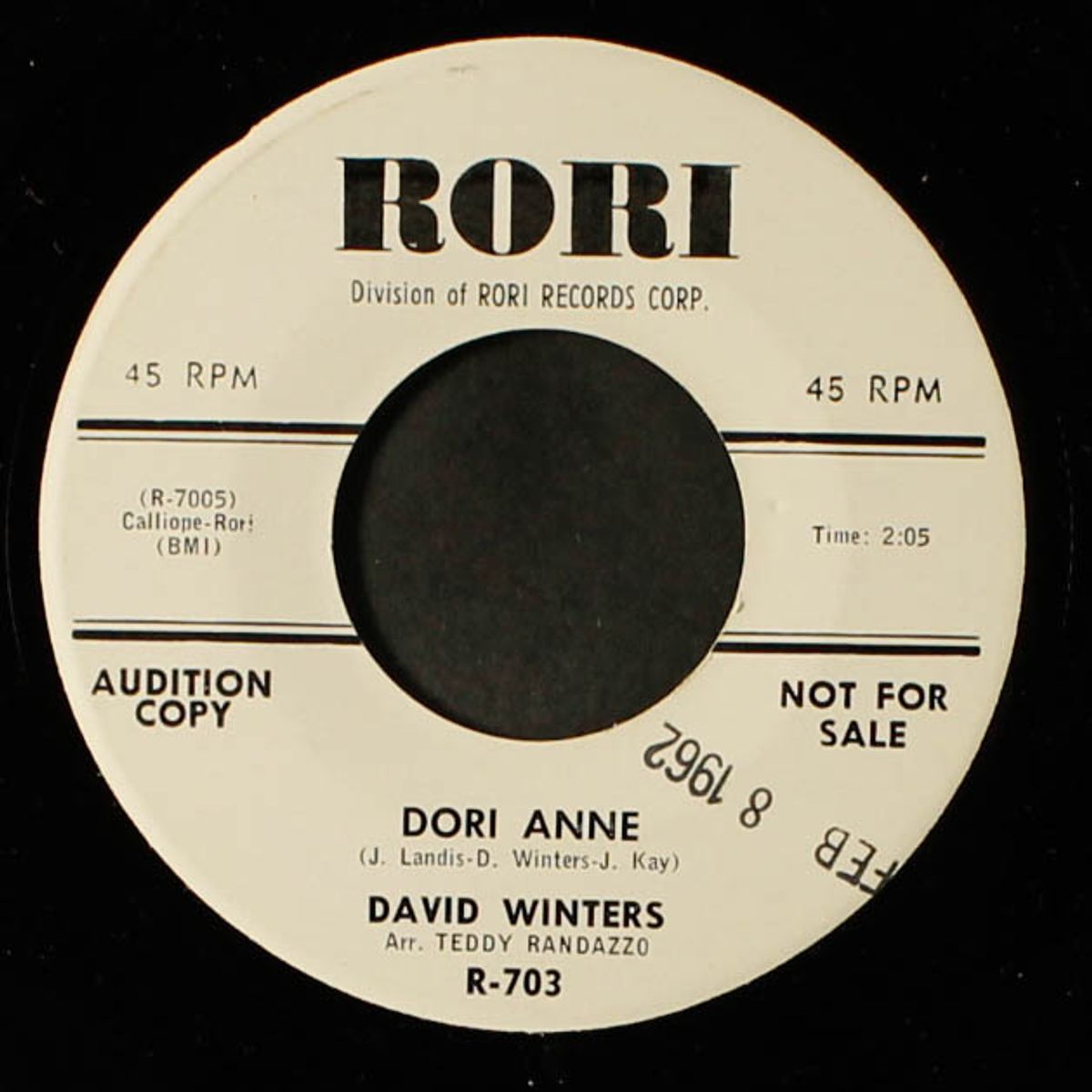 dori anne / bye bye by DAVID WINTERS