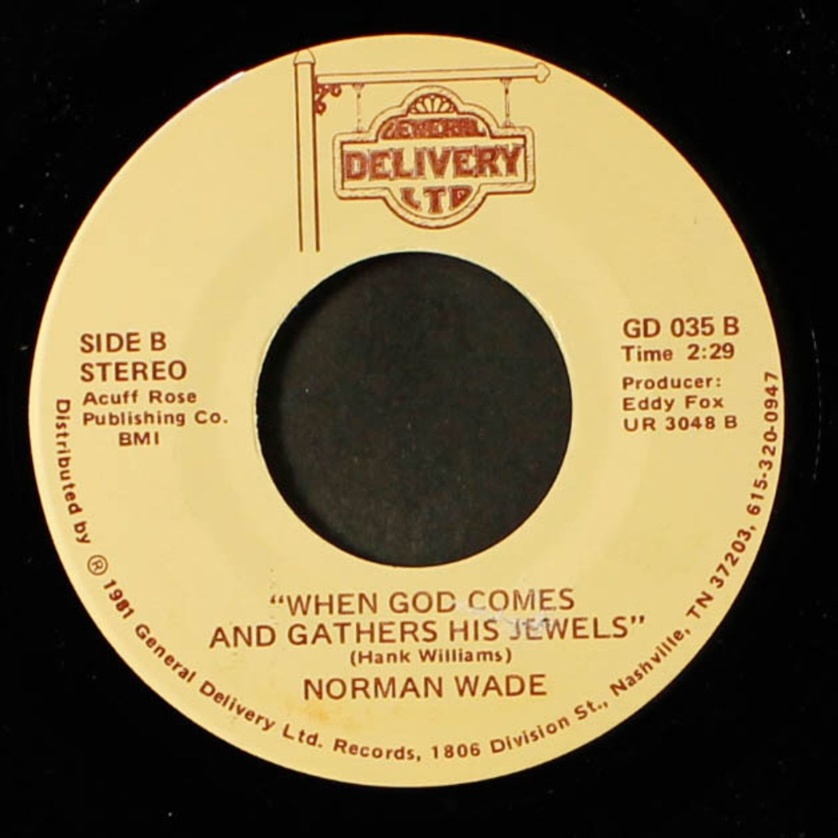 one more broken heart / when god comes and gathers his jewels by NORMAN WADE