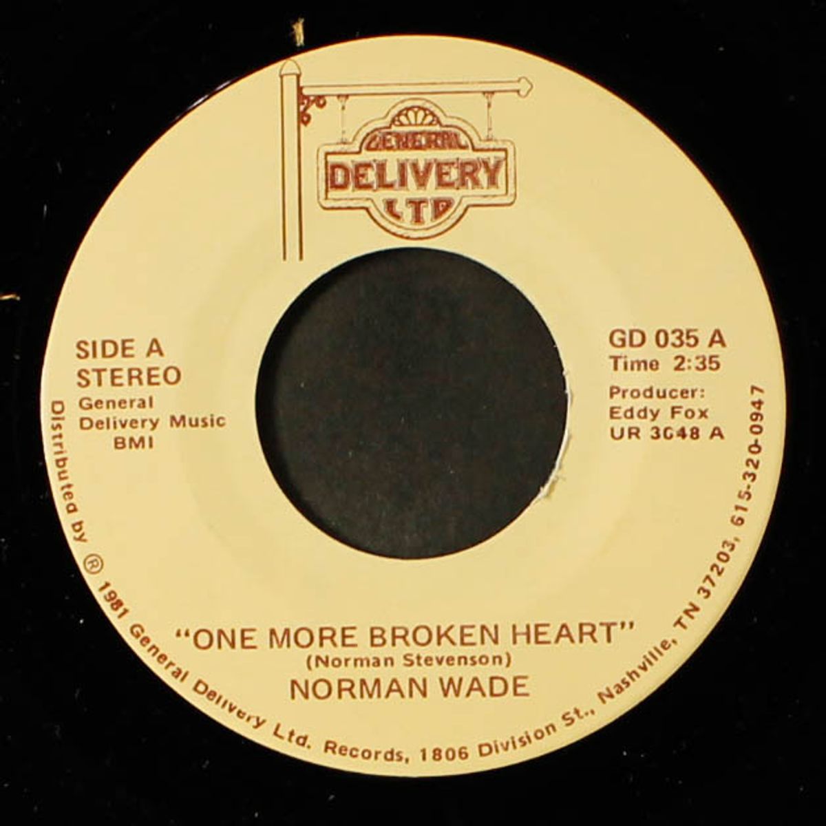 one more broken heart / when god comes and gathers his jewels by NORMAN WADE