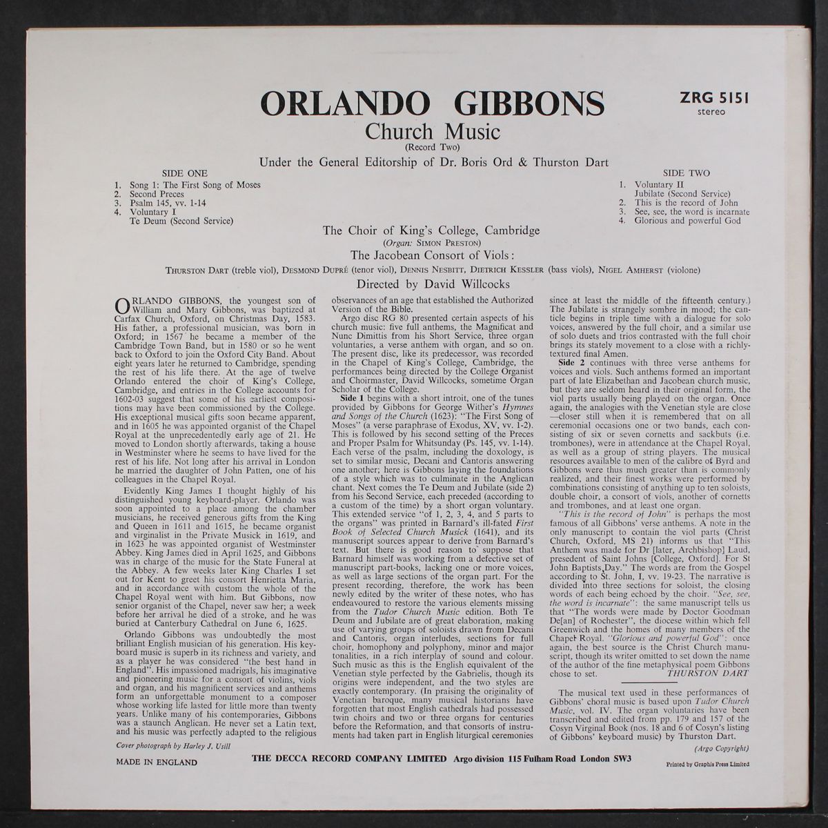 gibbons: tudor church music, vol. 2 by DAVID WILLCOCKS
