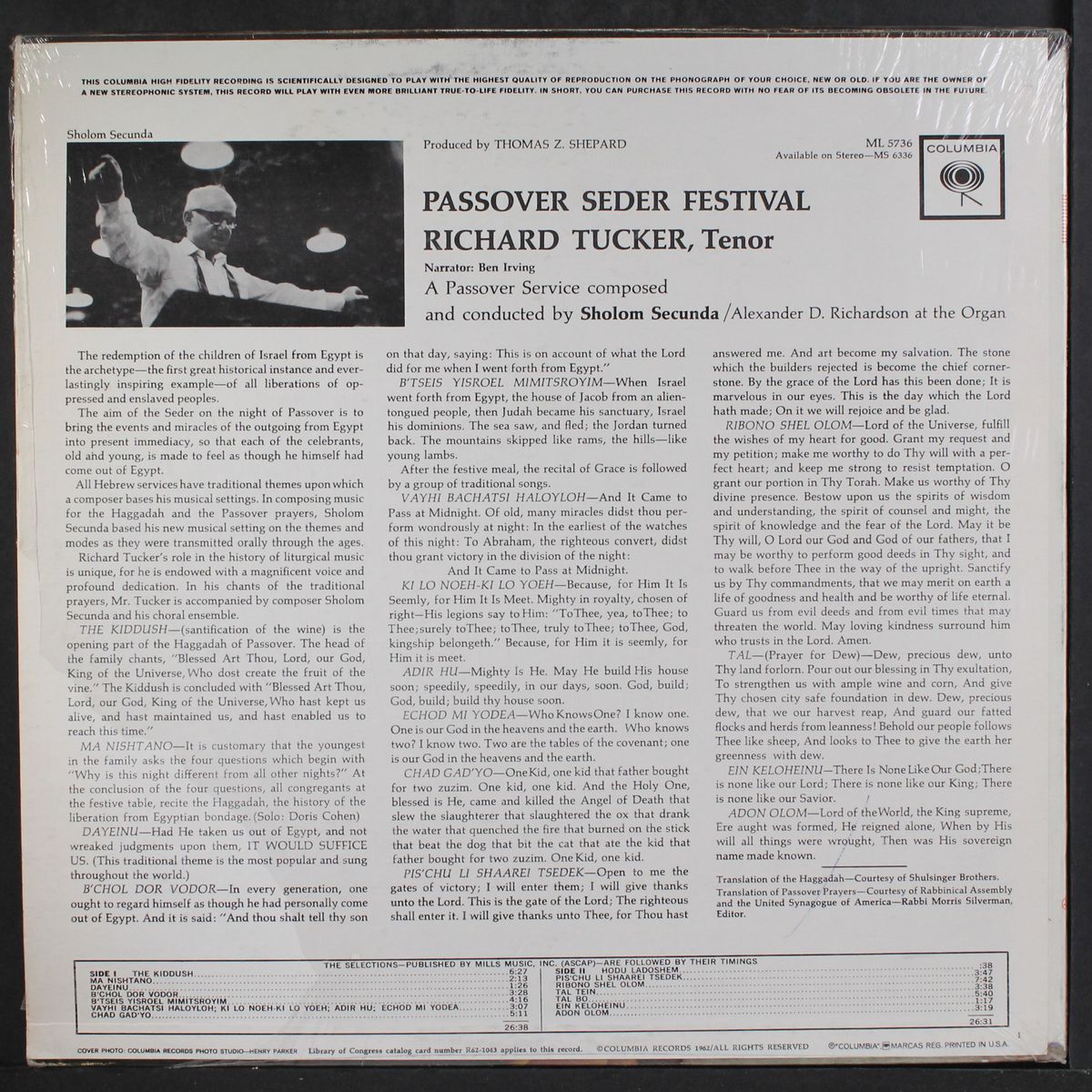 passover seder festival by RICHARD TUCKER
