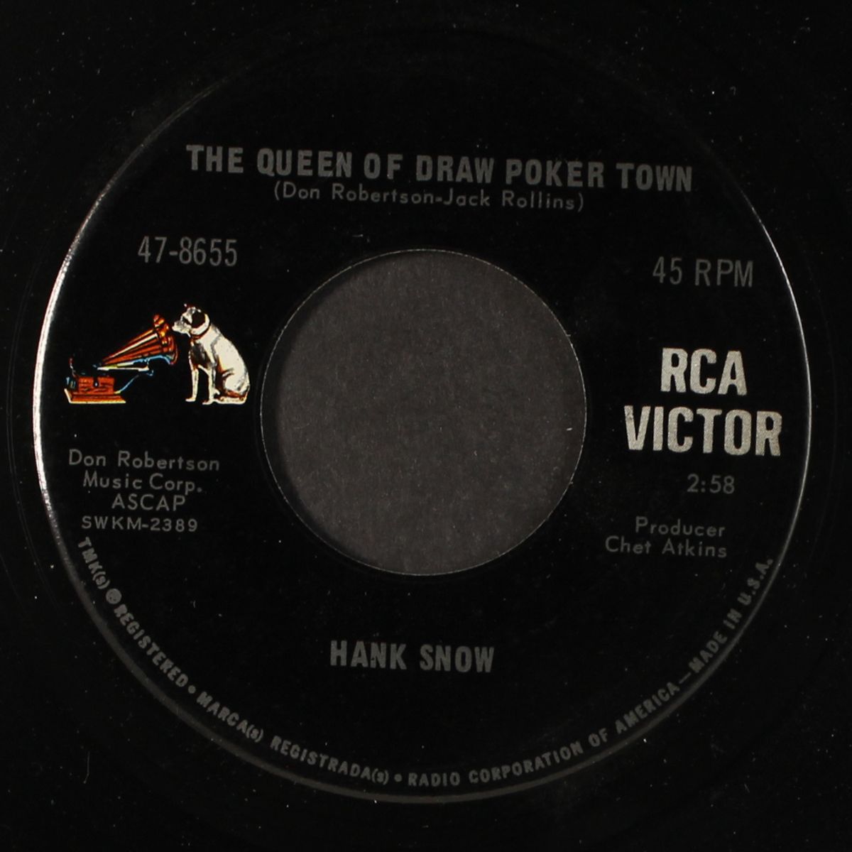 the queen of draw poker town / tears in the trade winds by HANK SNOW