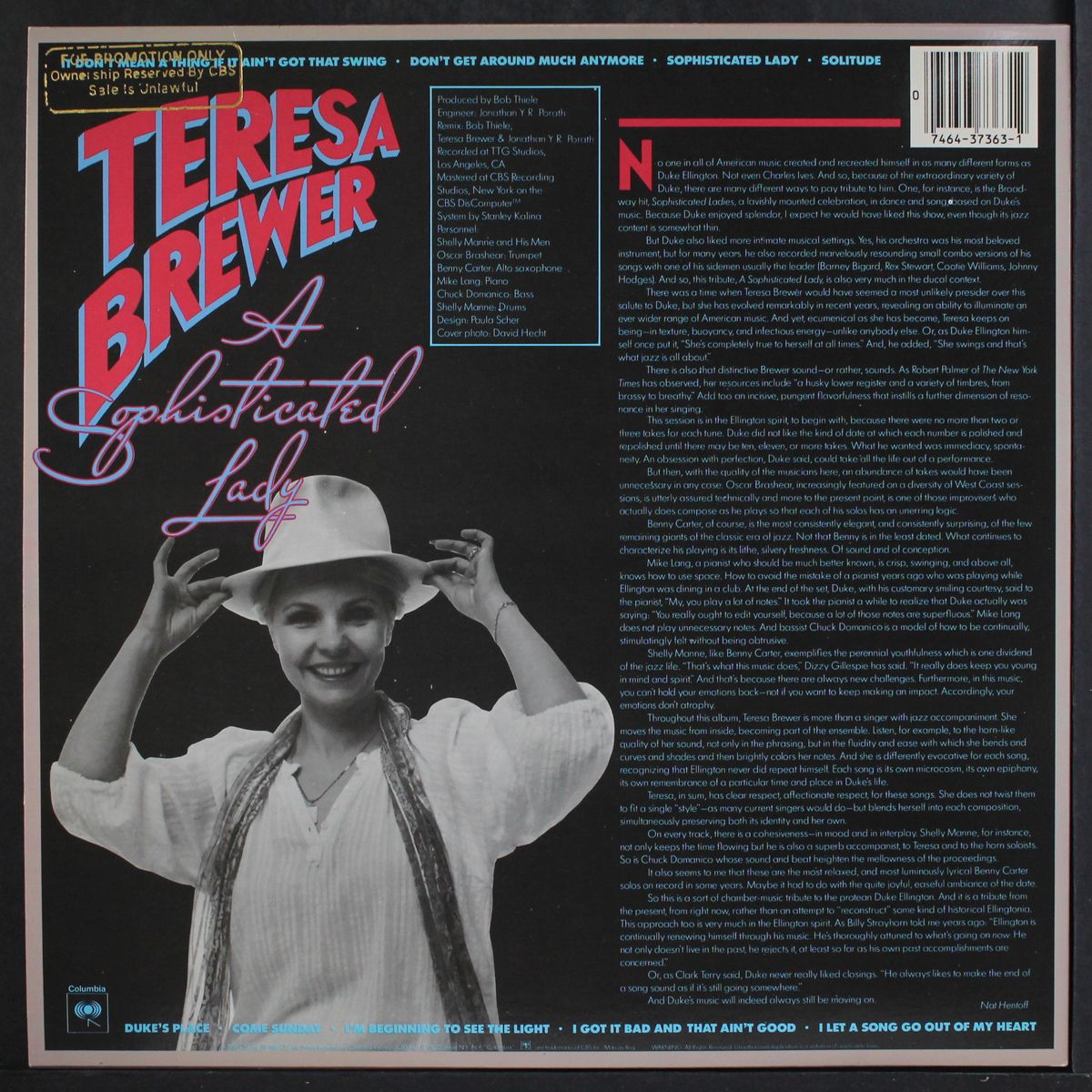 a sophisticated lady by TERESA BREWER