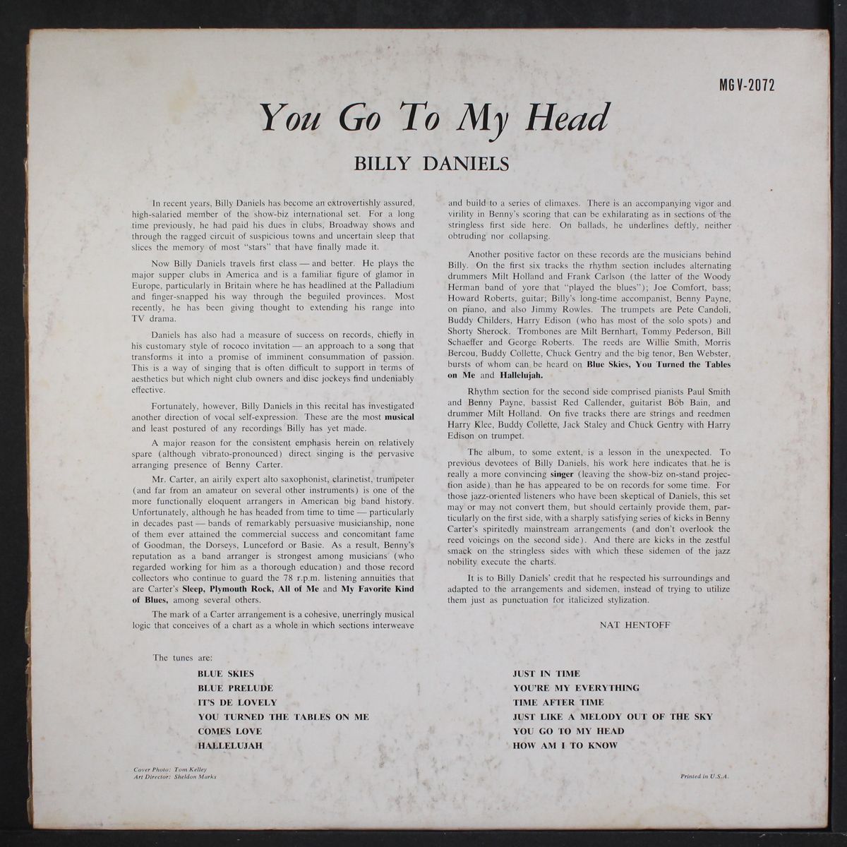 you go to my head by BILLY DANIELS