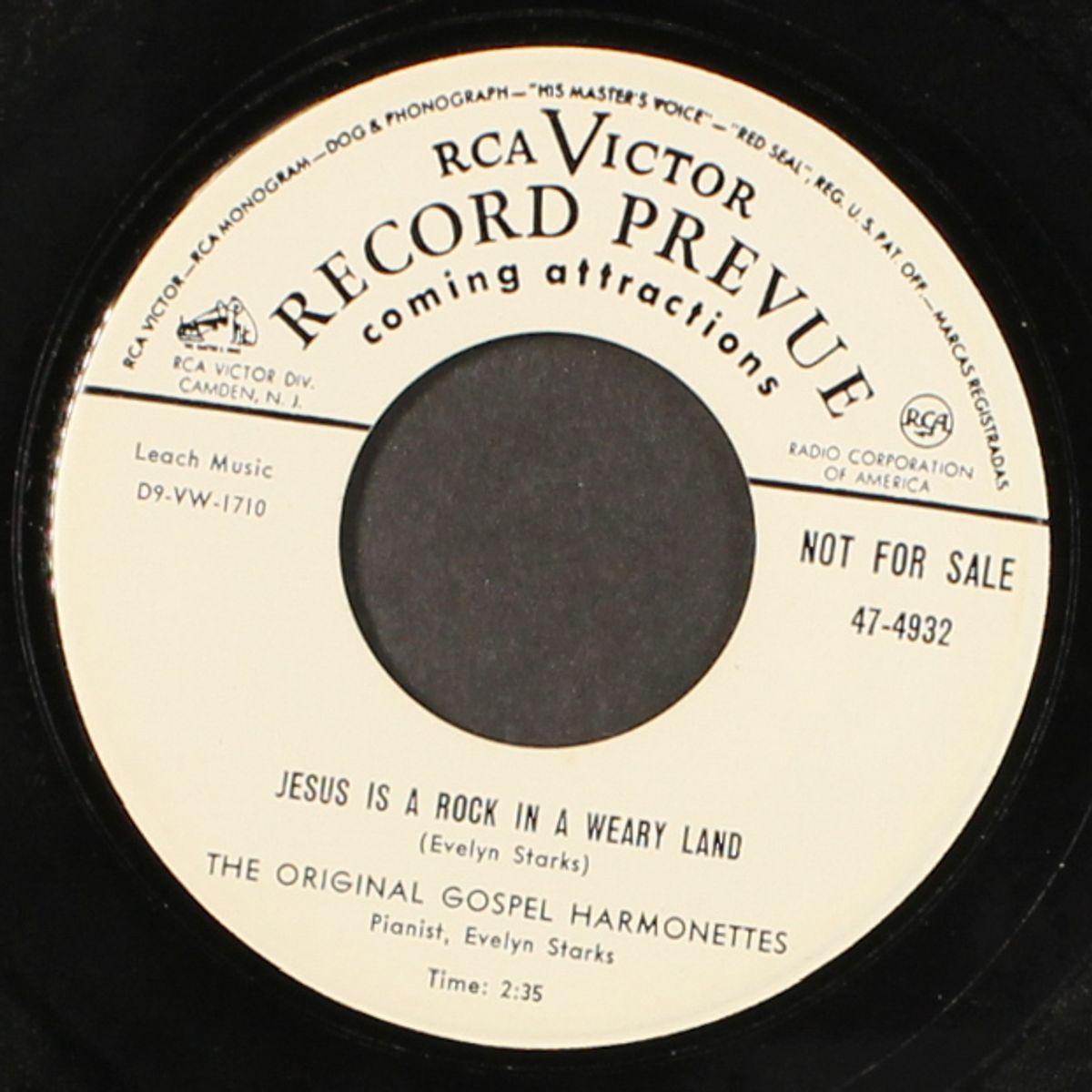 jesus is a rock in a weary land by ORIGINAL GOSPEL HARMONETTES