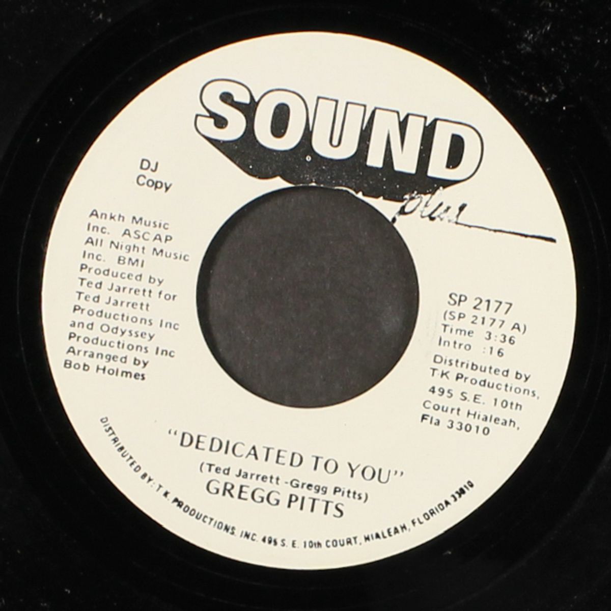dedicated to you / back to back by GREGG PITTS