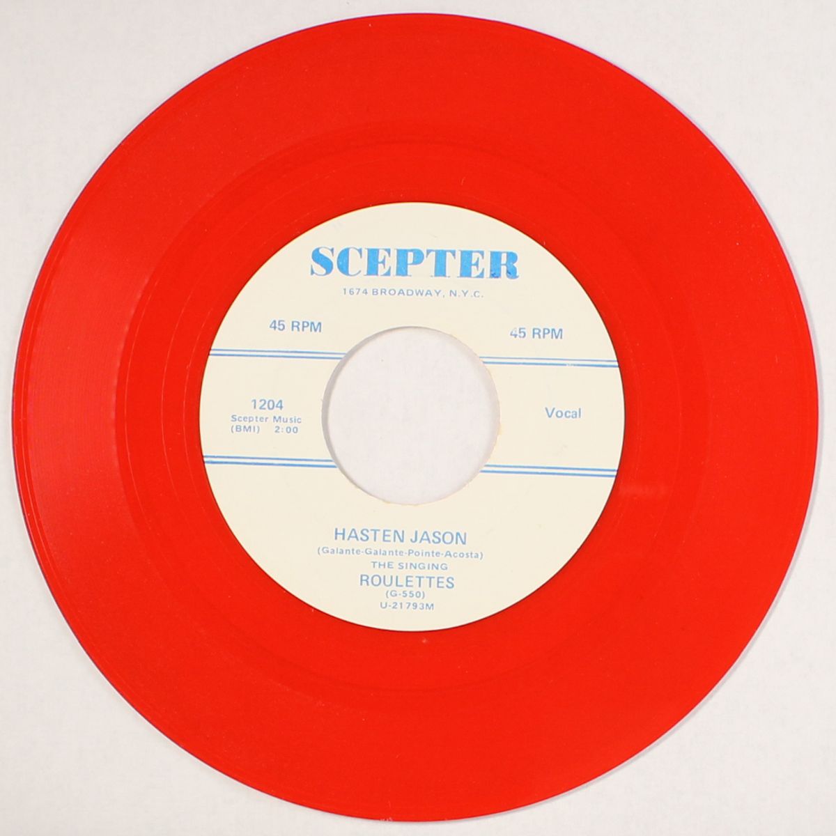 hasten jason / wouldn't be goin steady by ROULETTES