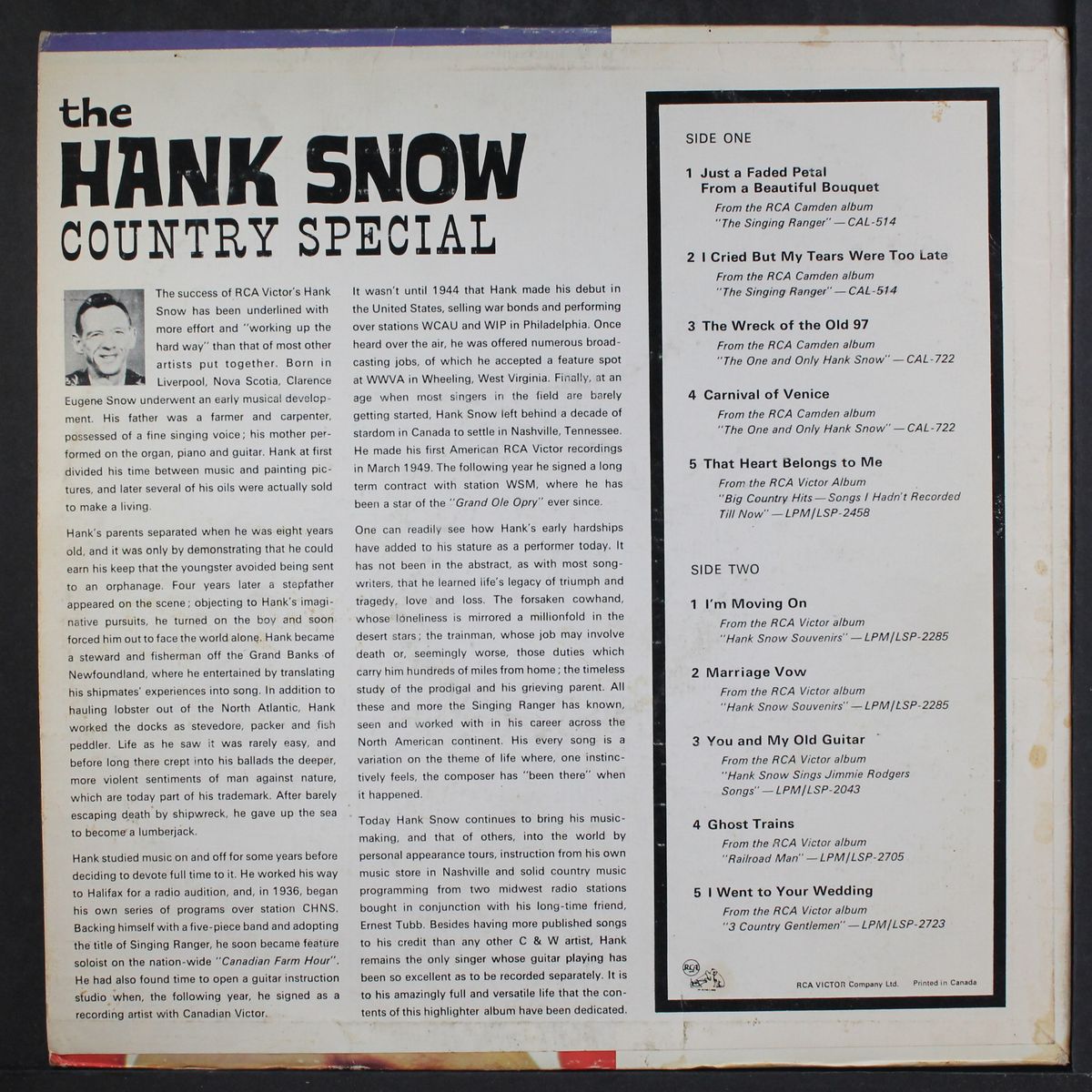country special by HANK SNOW