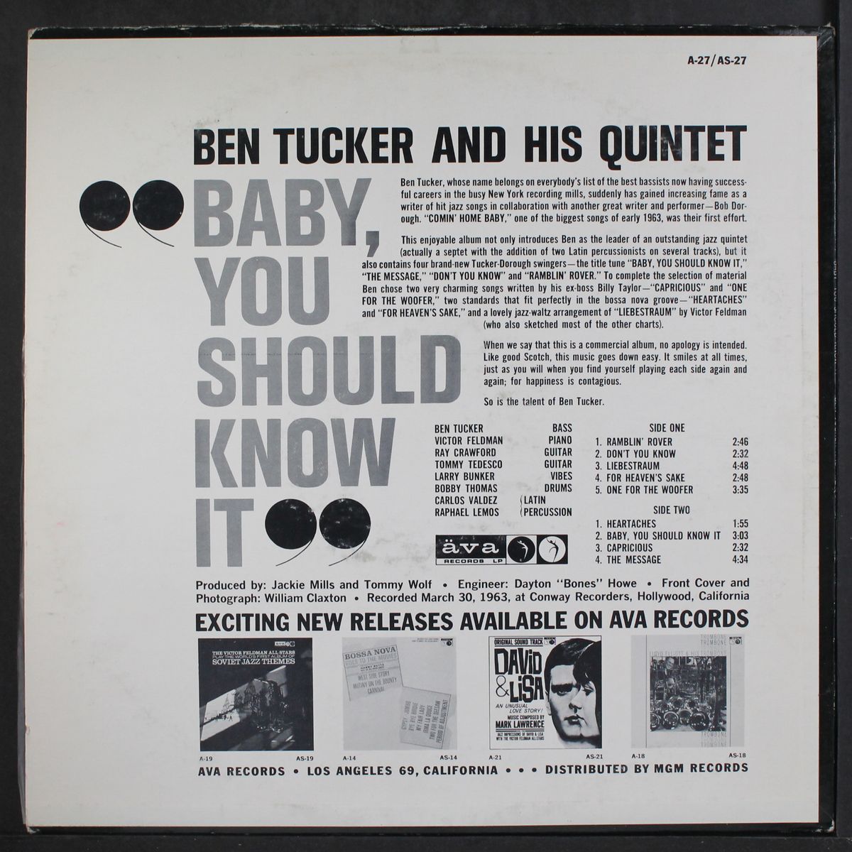 baby, you should know it by BEN TUCKER