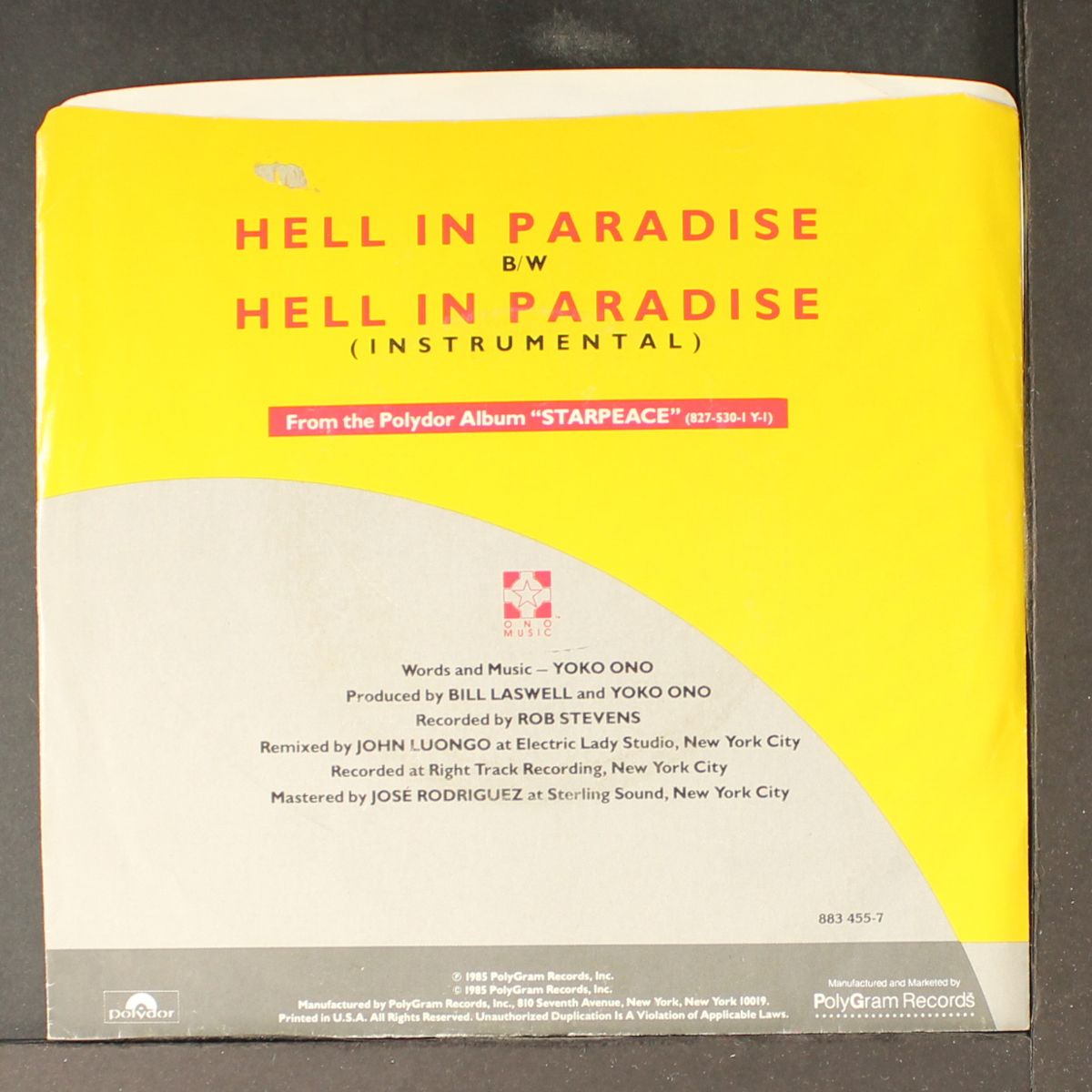 hell in paradise by YOKO ONO