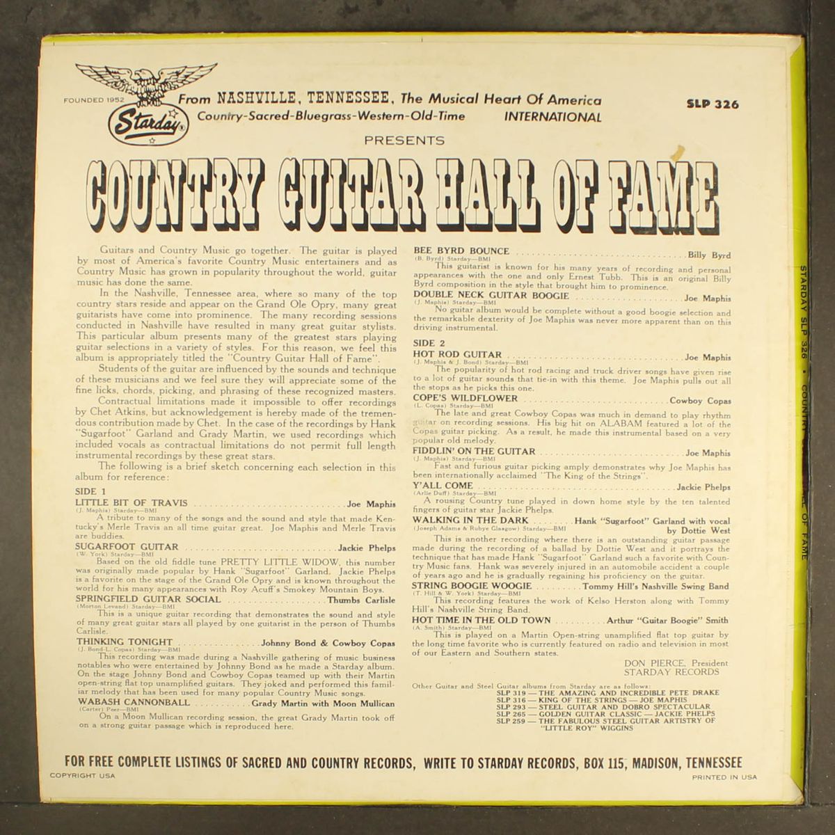country guitar hall of fame by VARIOUS