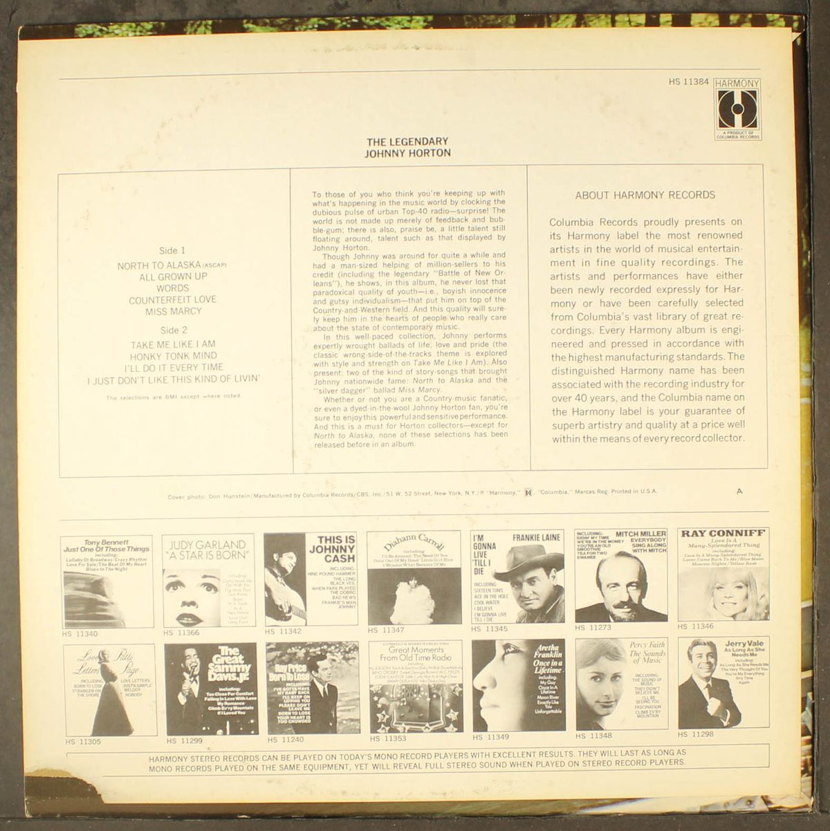 the legendary by JOHNNY HORTON