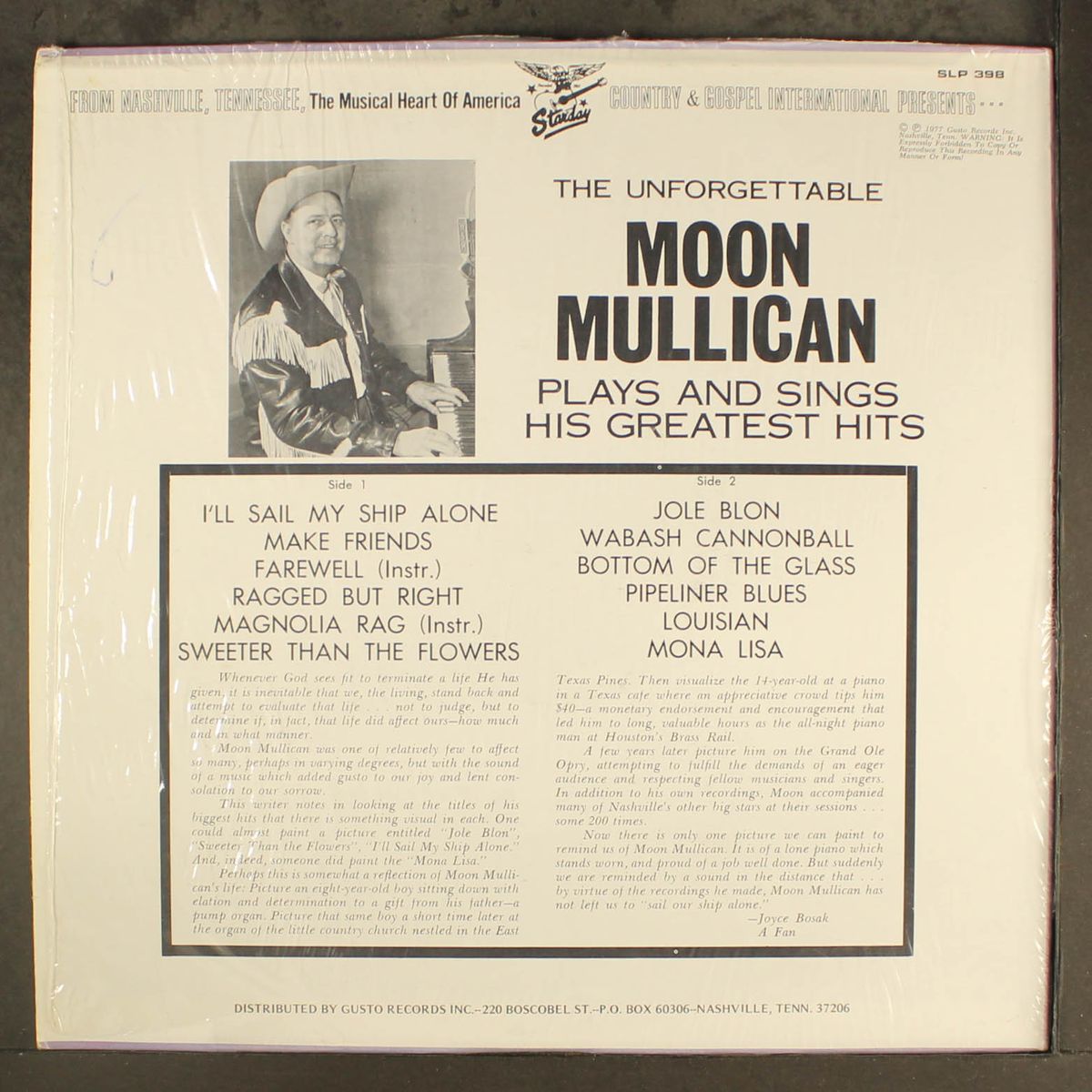 his greatest hits by MOON MULLICAN