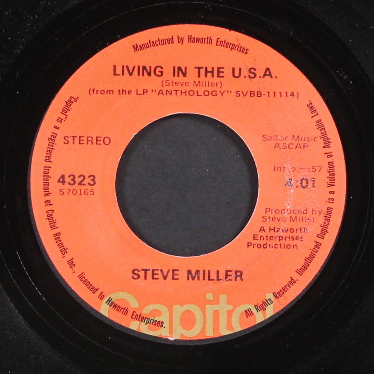 rock 'n me / living in the u.s.a. by STEVE MILLER BAND