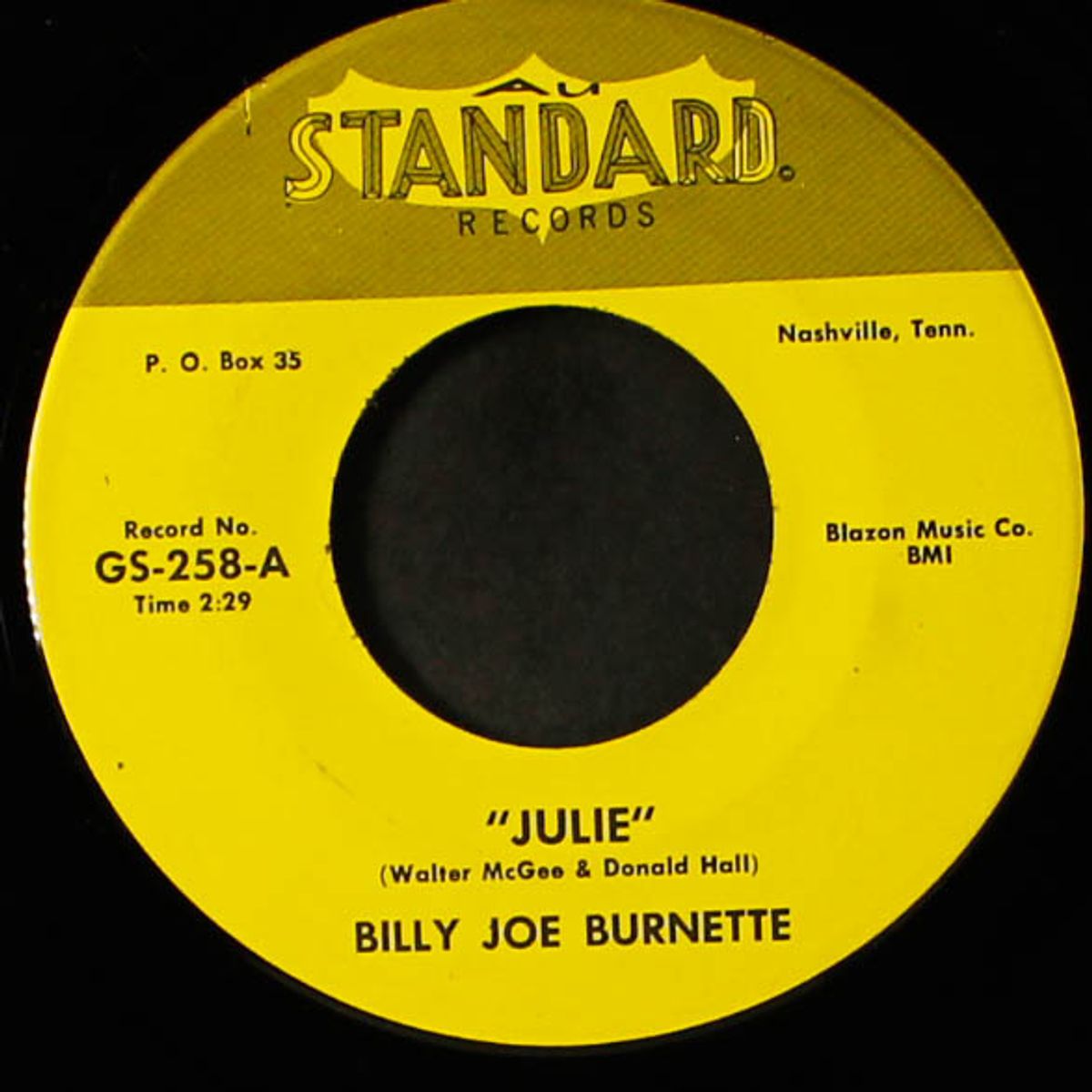 she turns me on / julie by BILLY JOE BURNETTE