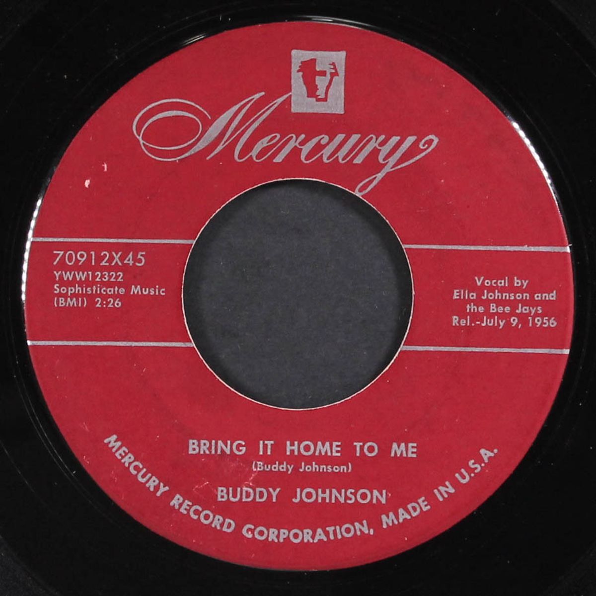 bring it home to me / you got it made by BUDDY JOHNSON