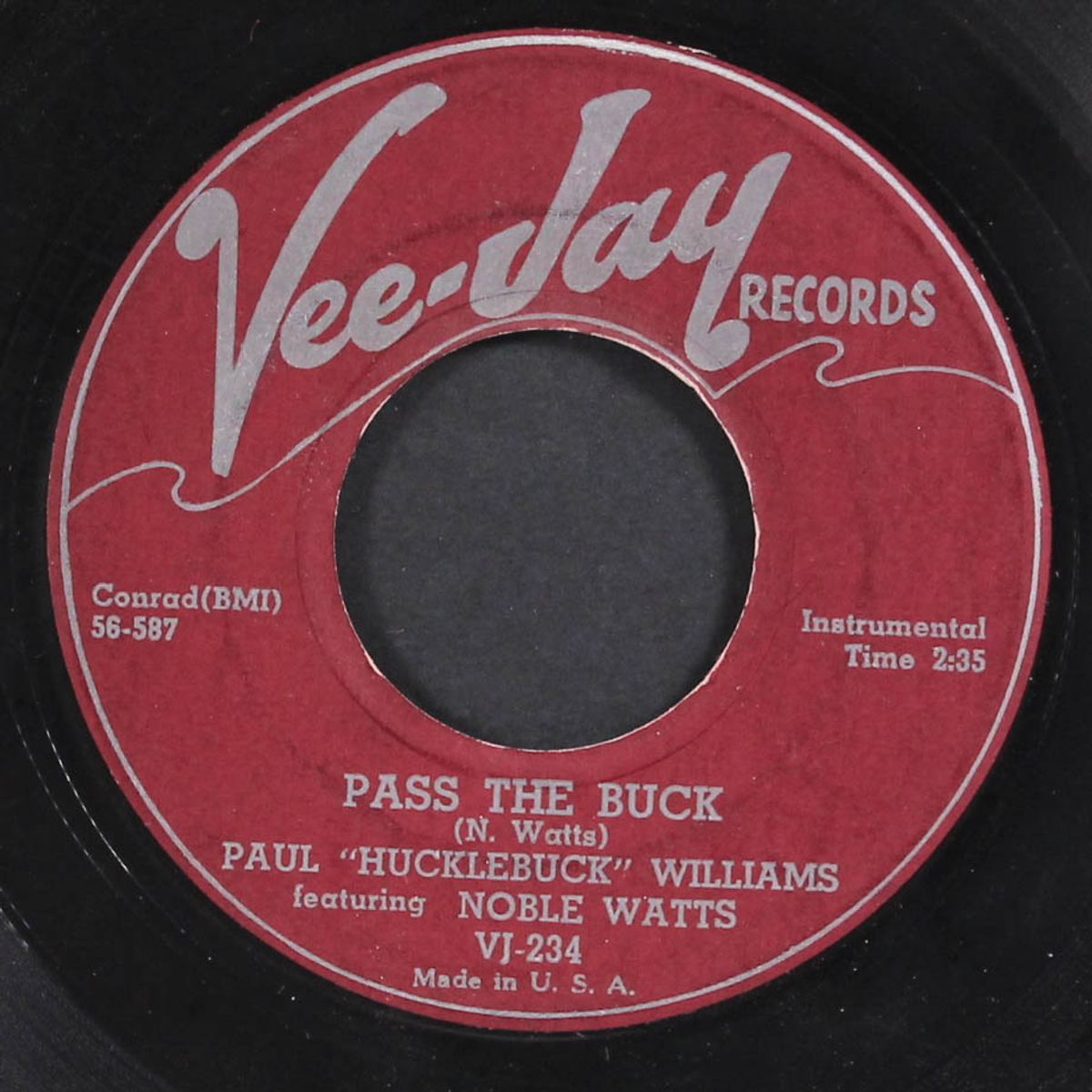 pass the buck / give it up by PAUL "HUCKLEBUCK" WILLIAMS