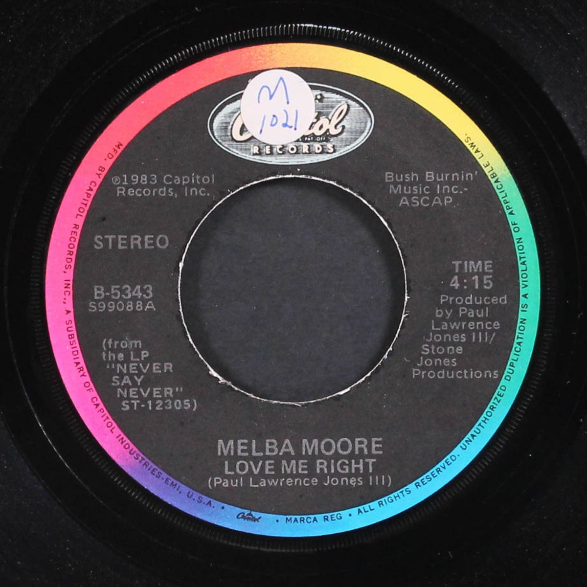 love me right / never say never by MELBA MOORE