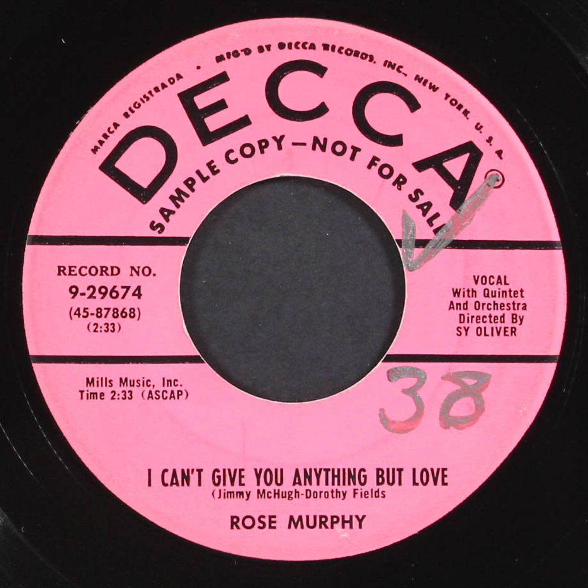 cecilia / i can't give you anything but love by ROSE MURPHY