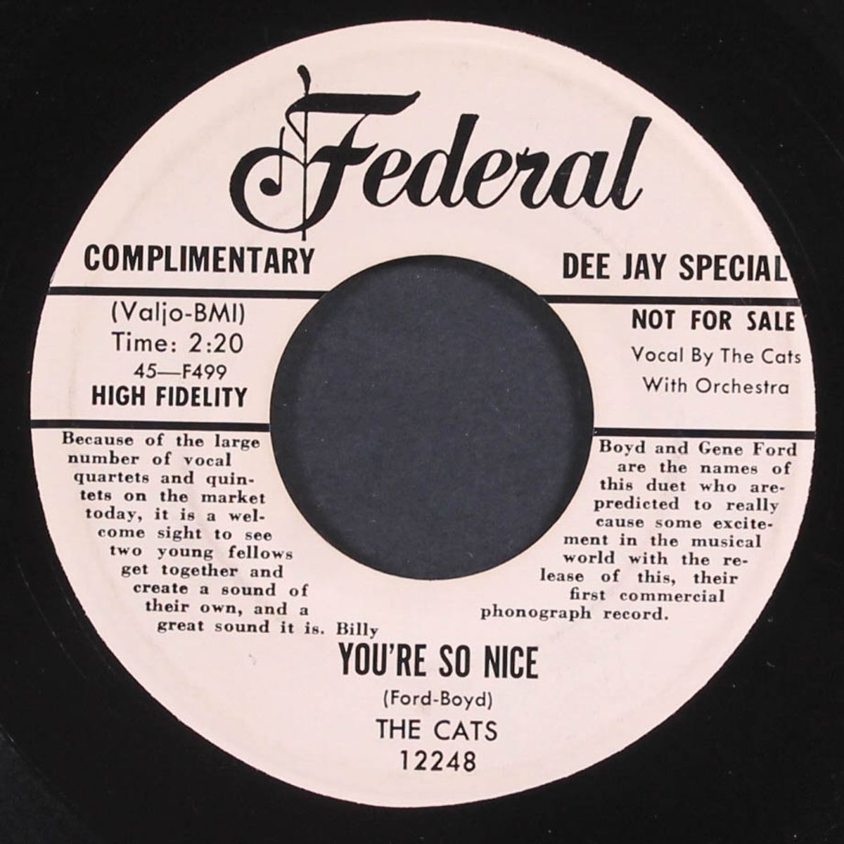 get gone / you're so nice by CATS