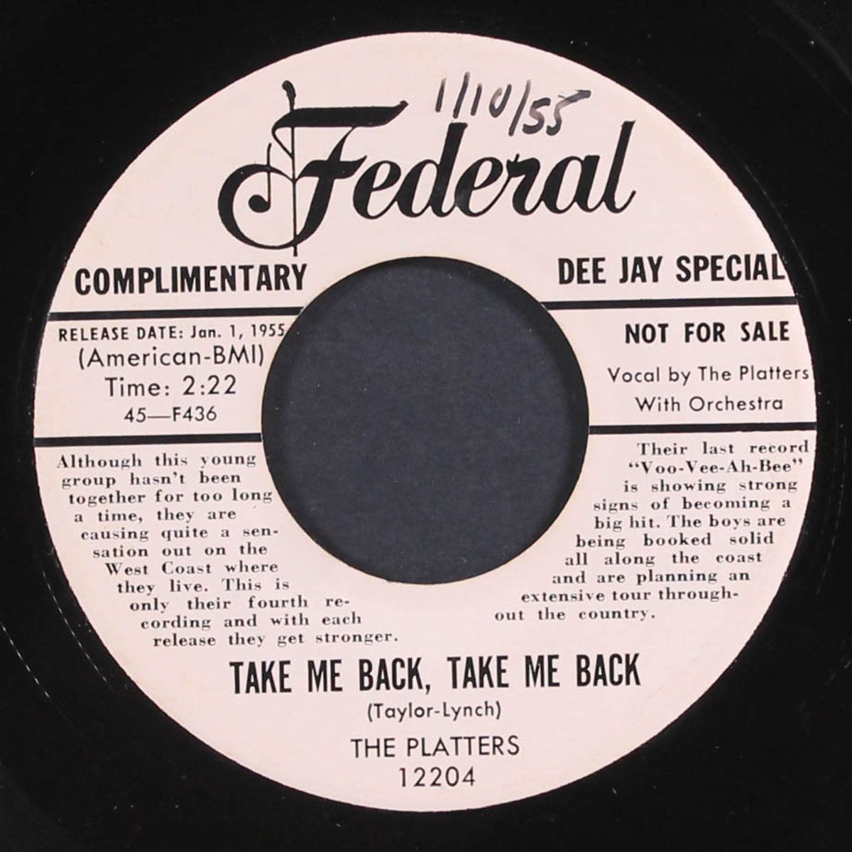 maggie doesn't work here / take me back, take me back by PLATTERS