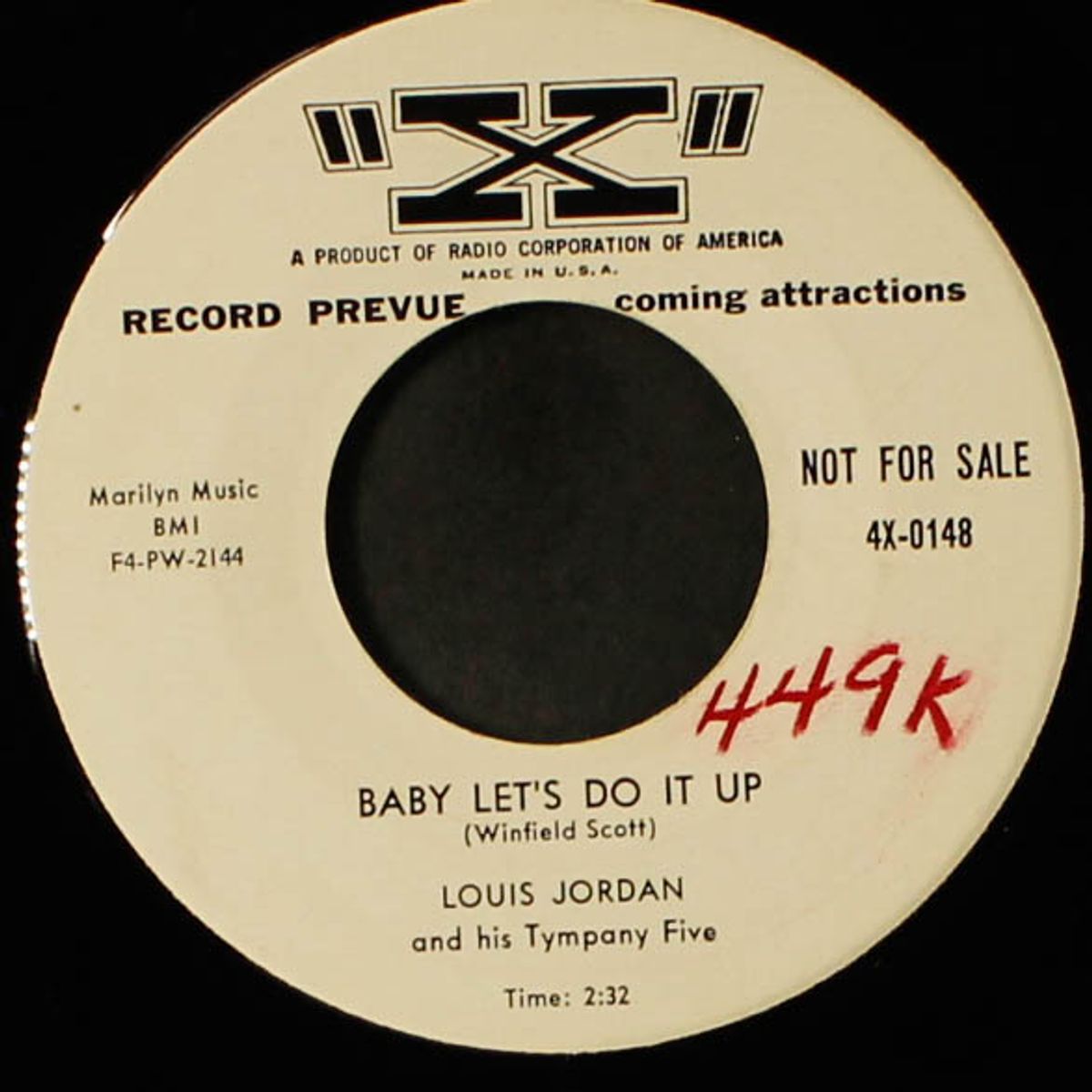 baby let's do it up / bananas by LOUIS JORDAN
