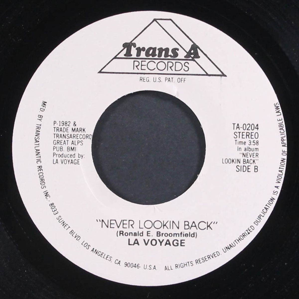 all nite affair / never lookin back by LA VOYAGE