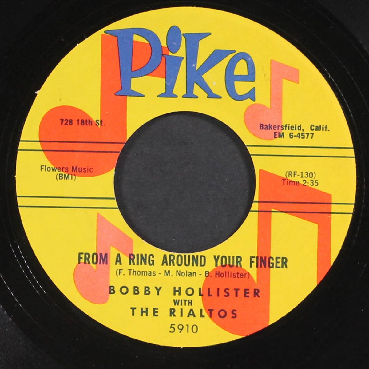 love's gamble / from a ring around your finger by BOBBY HOLLISTER & RIALTOS